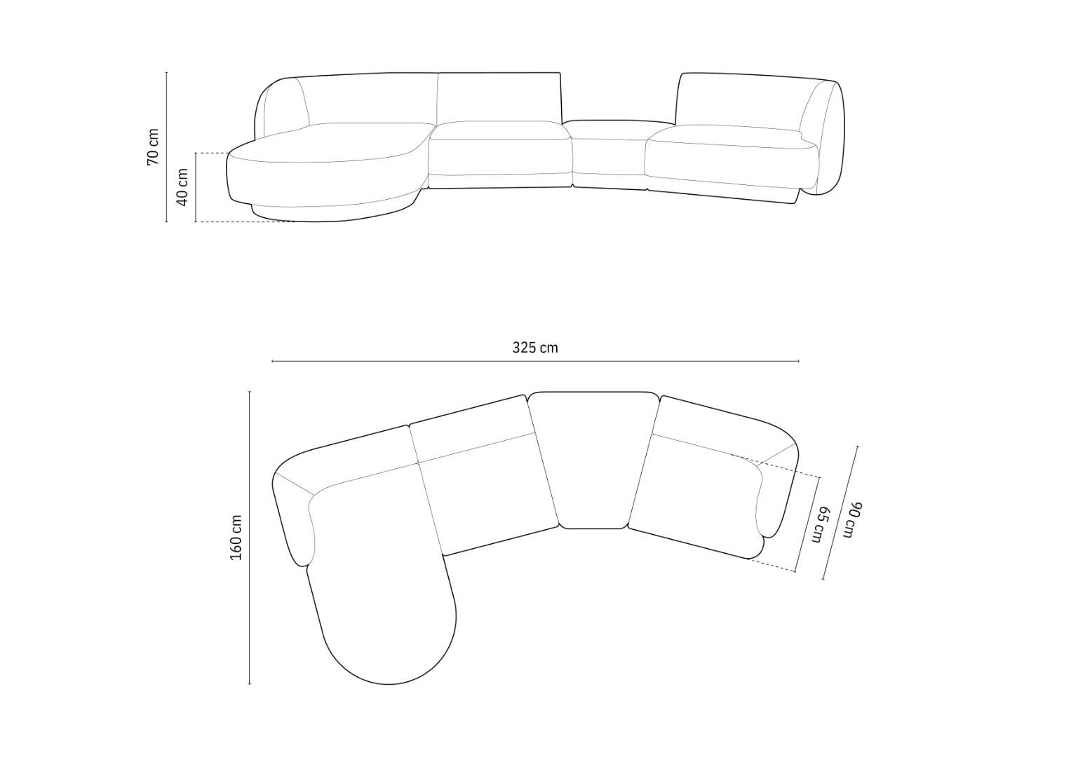 Sofa Miley 325x160cm, Materijal: Boucle