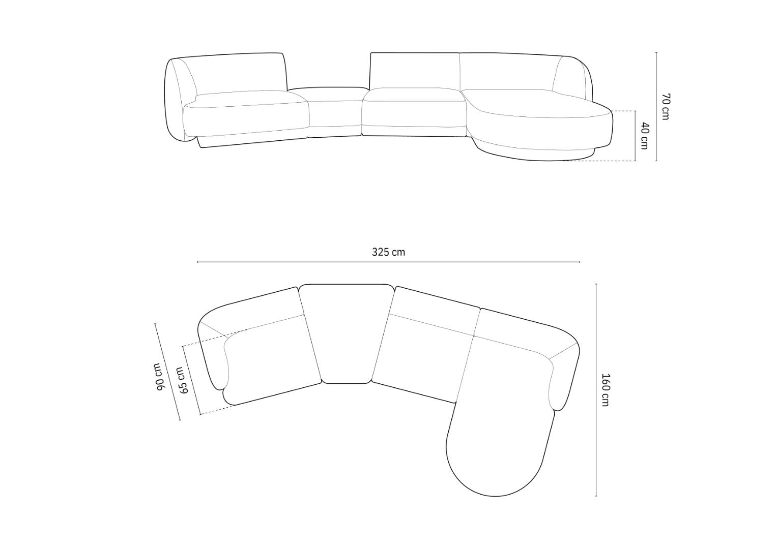 Sofa Miley 325x160cm, Materijal: Boucle