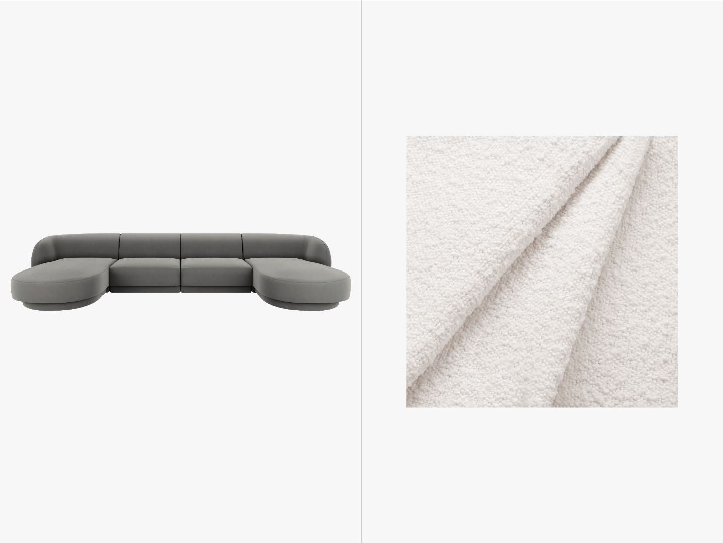 Sofa Miley Panoramic, 330x156cm, Materijal: Boucle