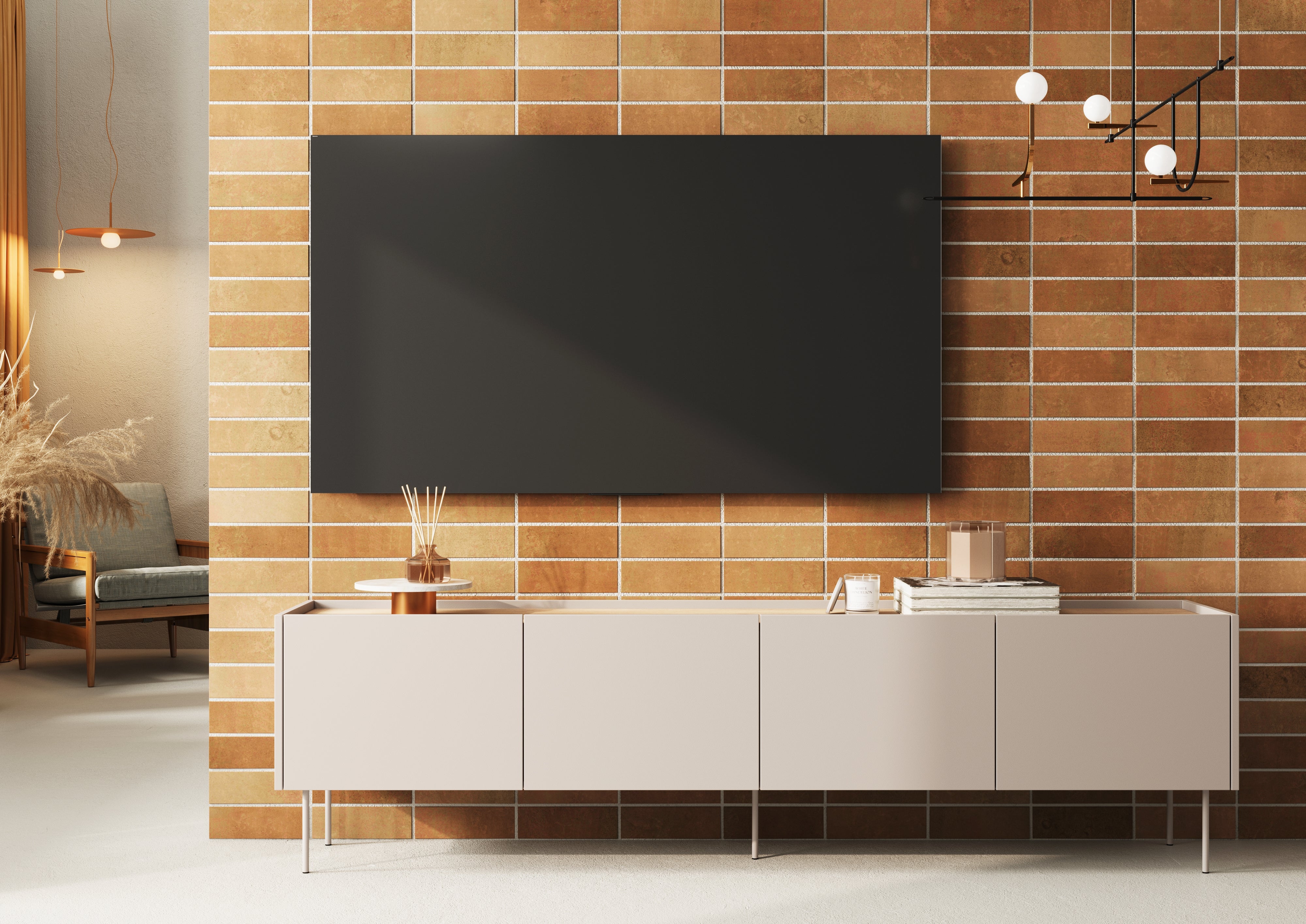 TV Komoda Desin 220cm, 4 vrata, Materijal: MDF