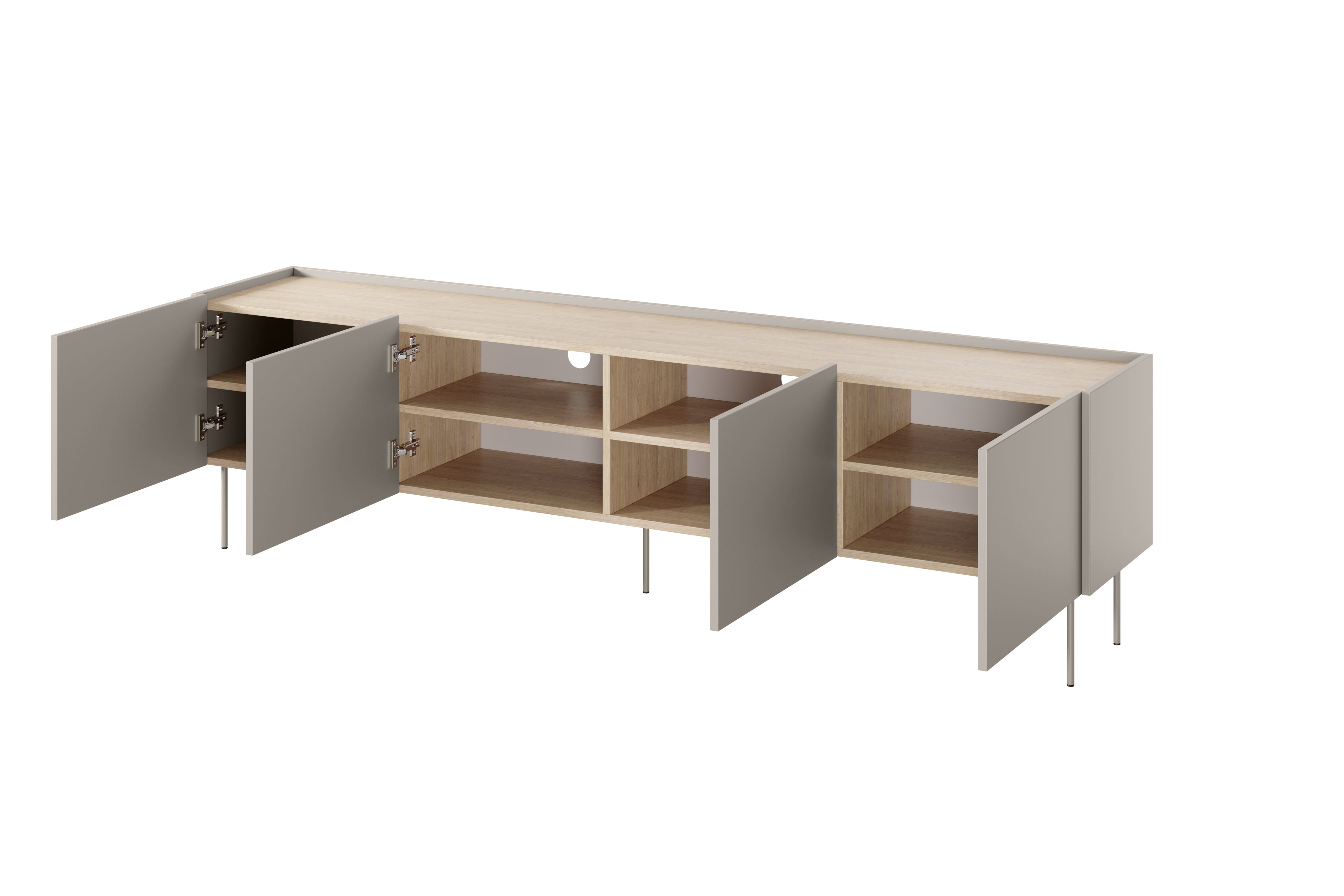 TV Komoda Desin 220cm, 4 vrata, Materijal: MDF