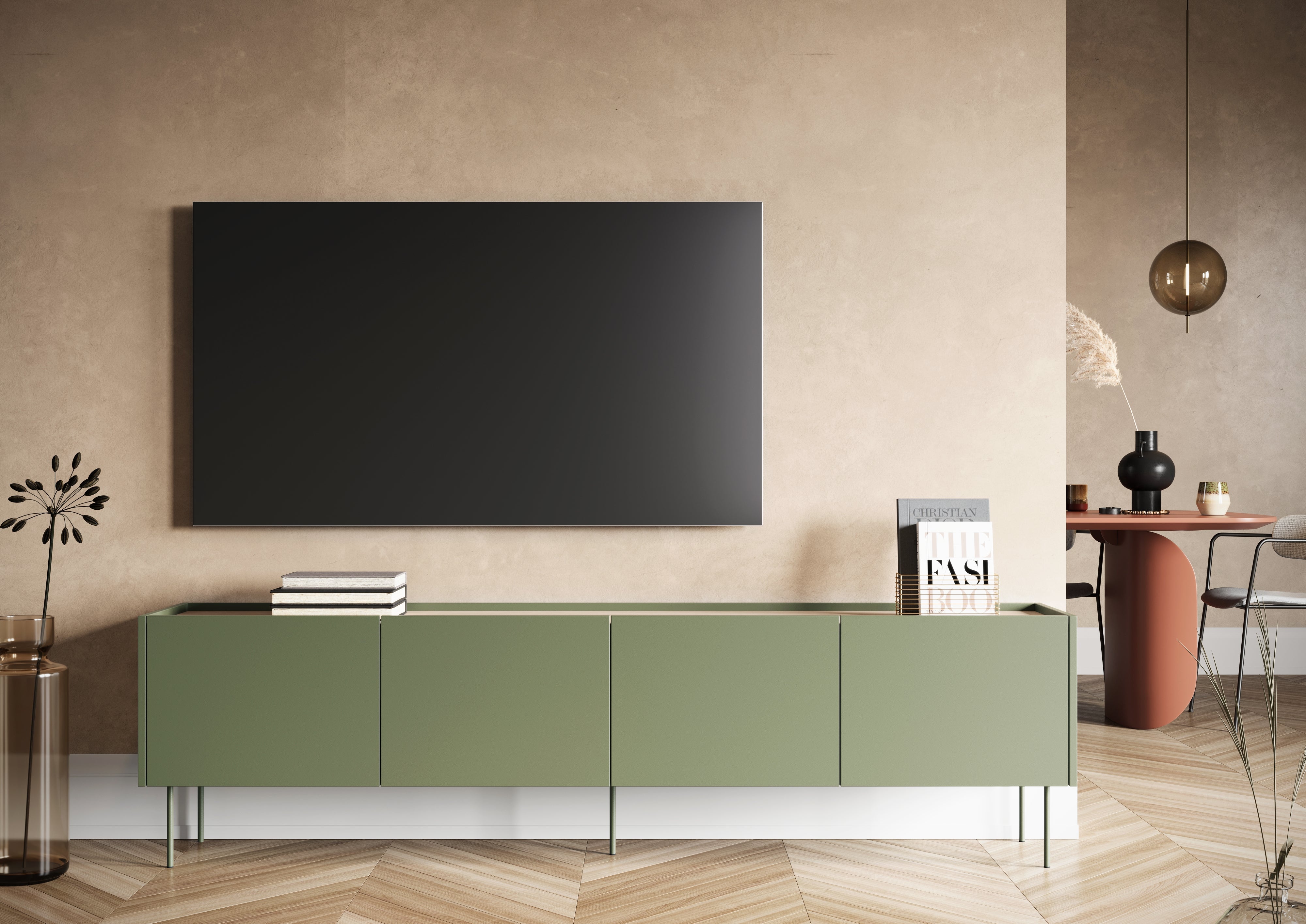 TV Komoda Desin 220cm, 4 vrata, Materijal: MDF