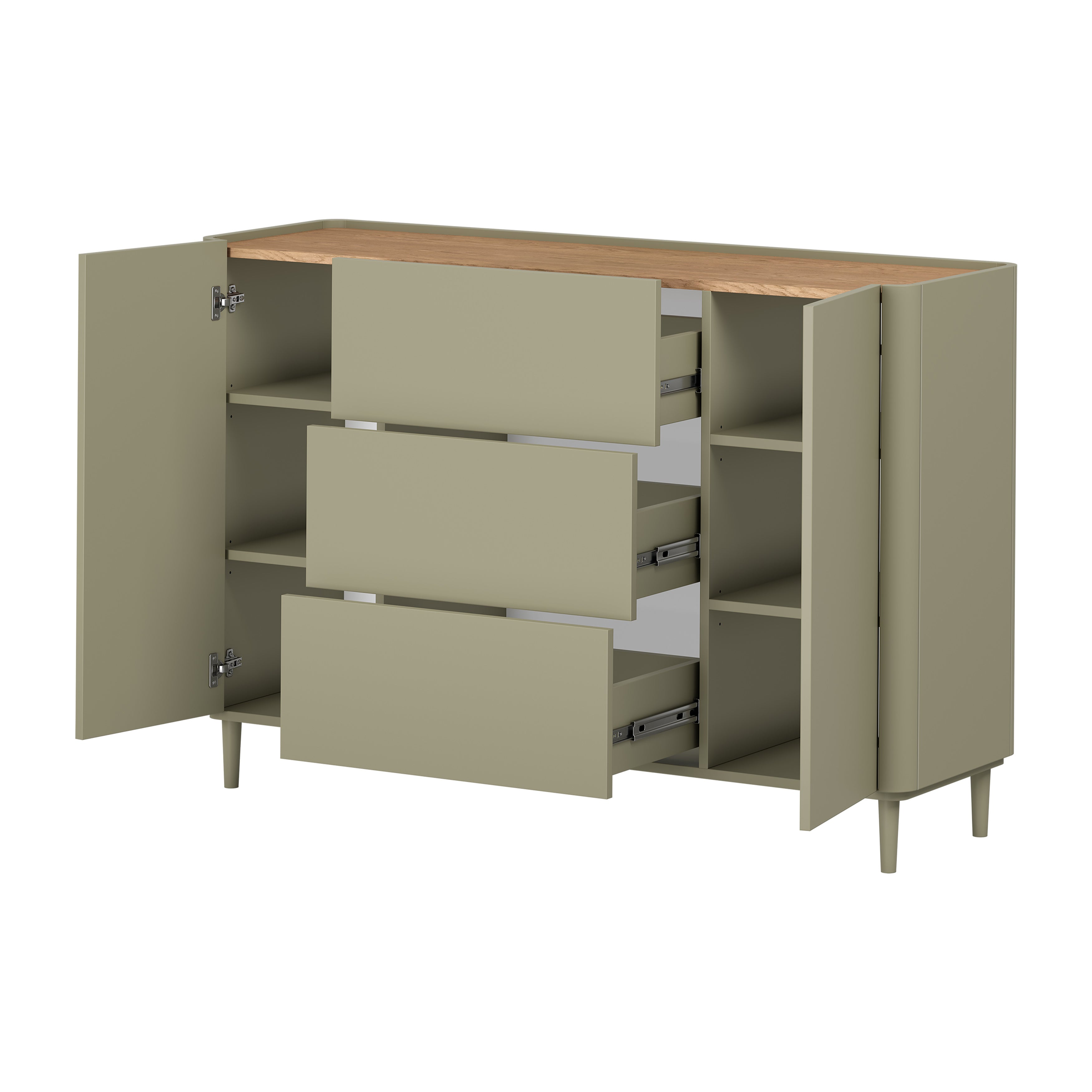 Komoda Elivo 150cm, Materijal: MDF,Melaminska ploča