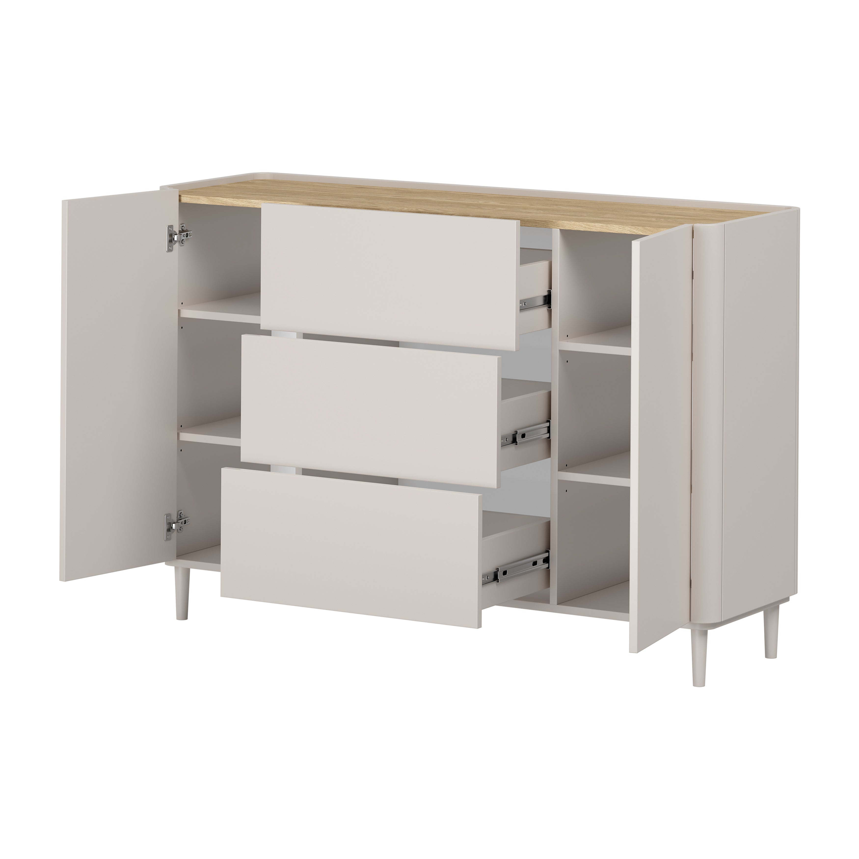 Komoda Elivo 150cm, Materijal: MDF,Melaminska ploča