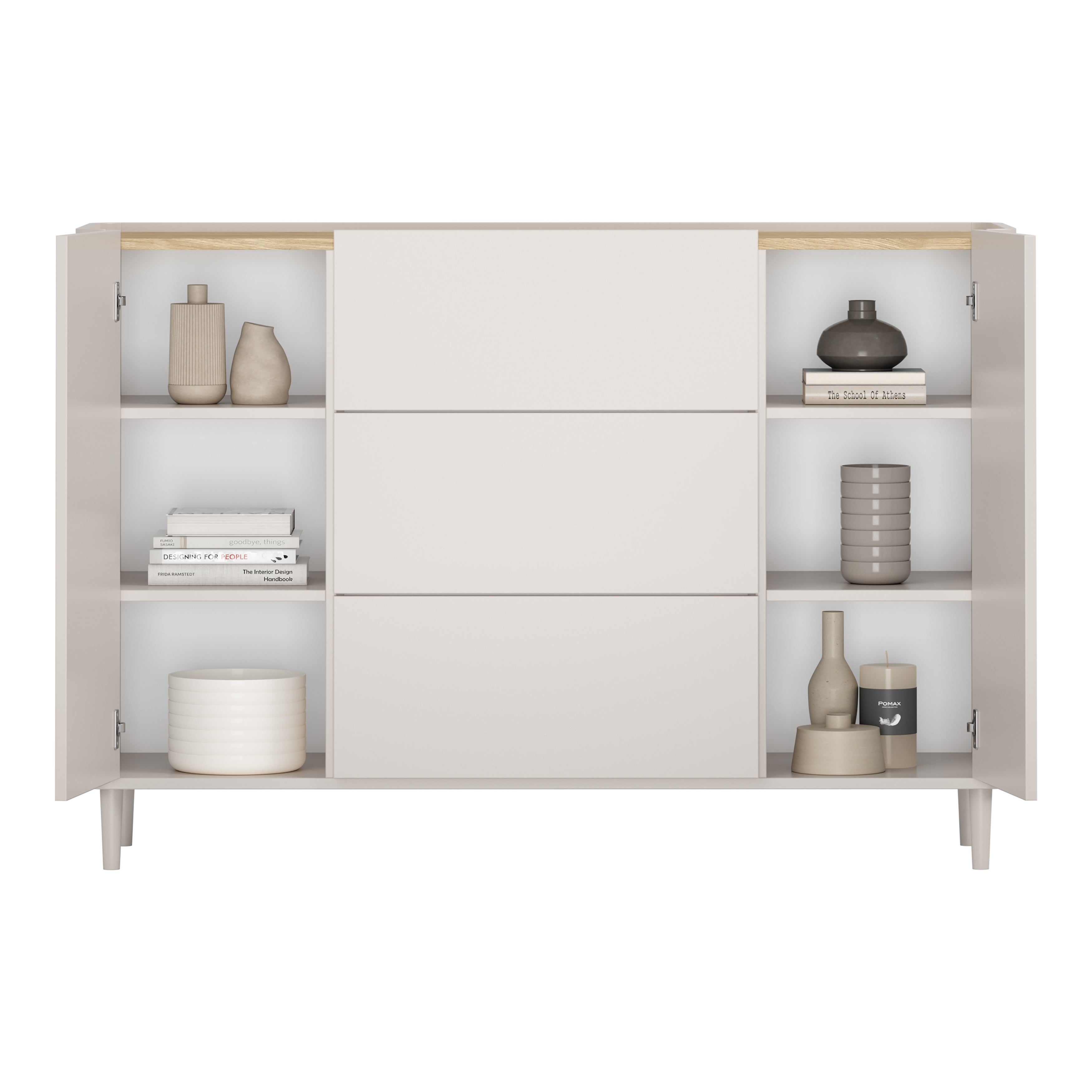 Komoda Elivo 150cm, Materijal: MDF,Melaminska ploča