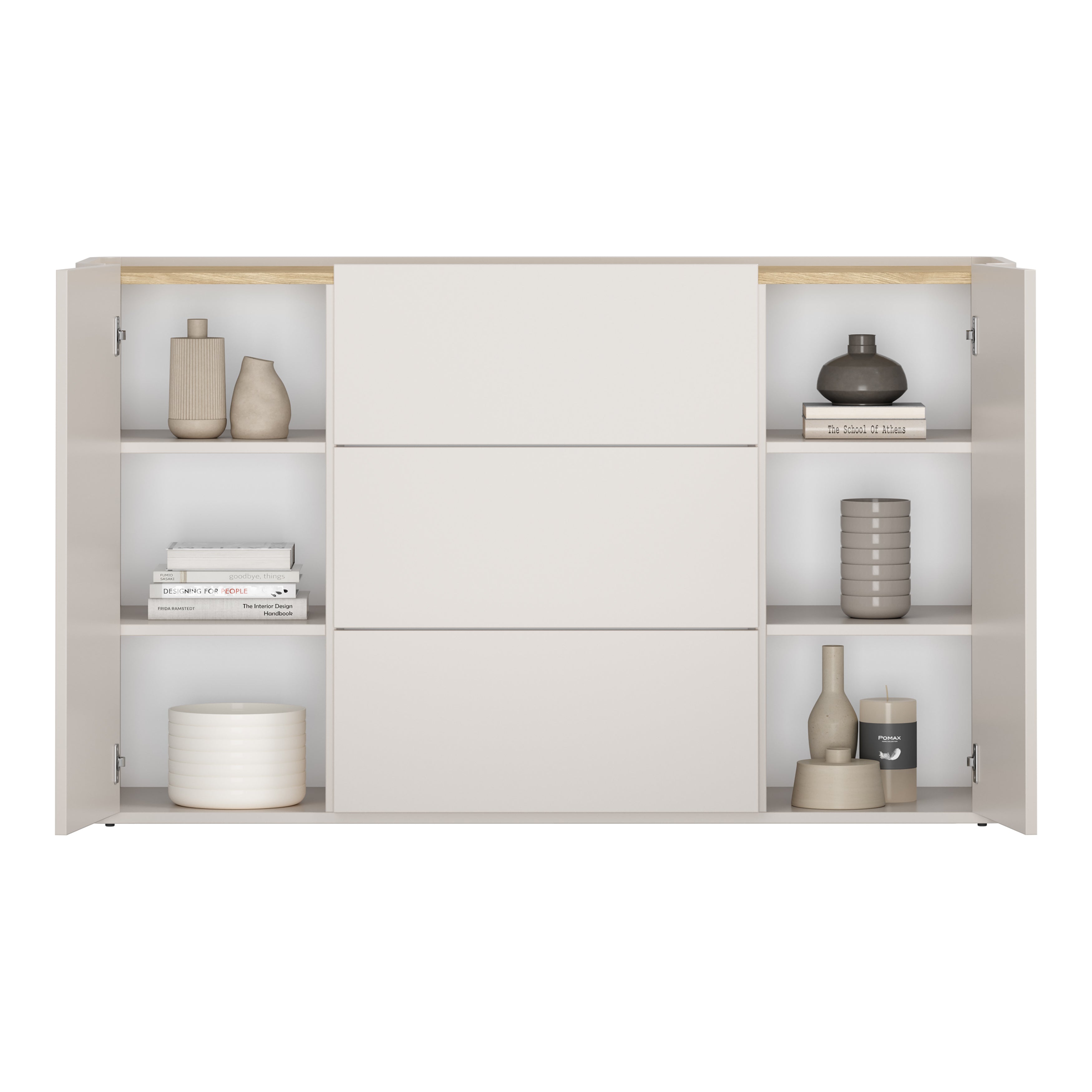 Komoda Elivo 150cm, Materijal: MDF,Melaminska ploča