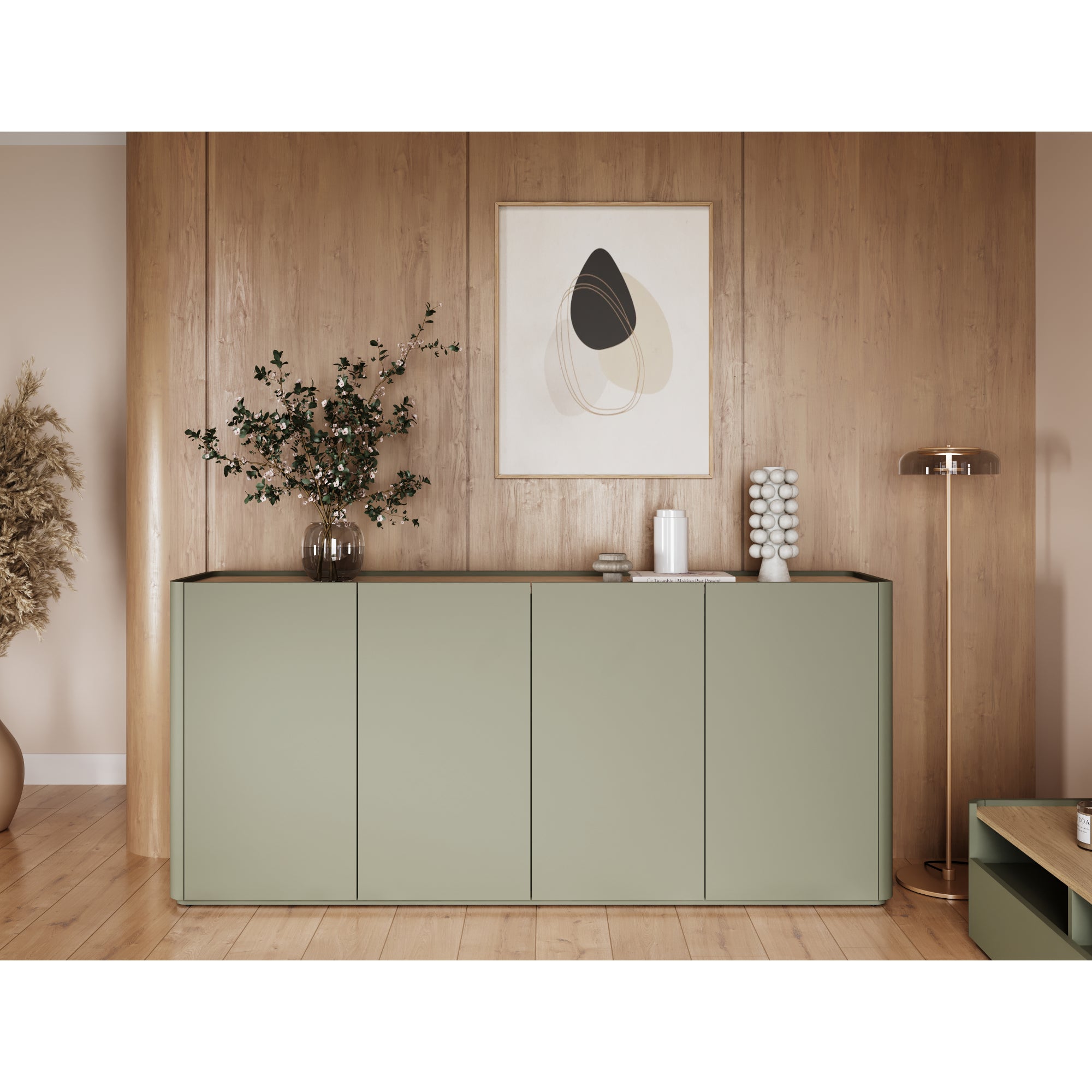Komoda Elivo 200cm, Materijal: MDF,Melaminska ploča