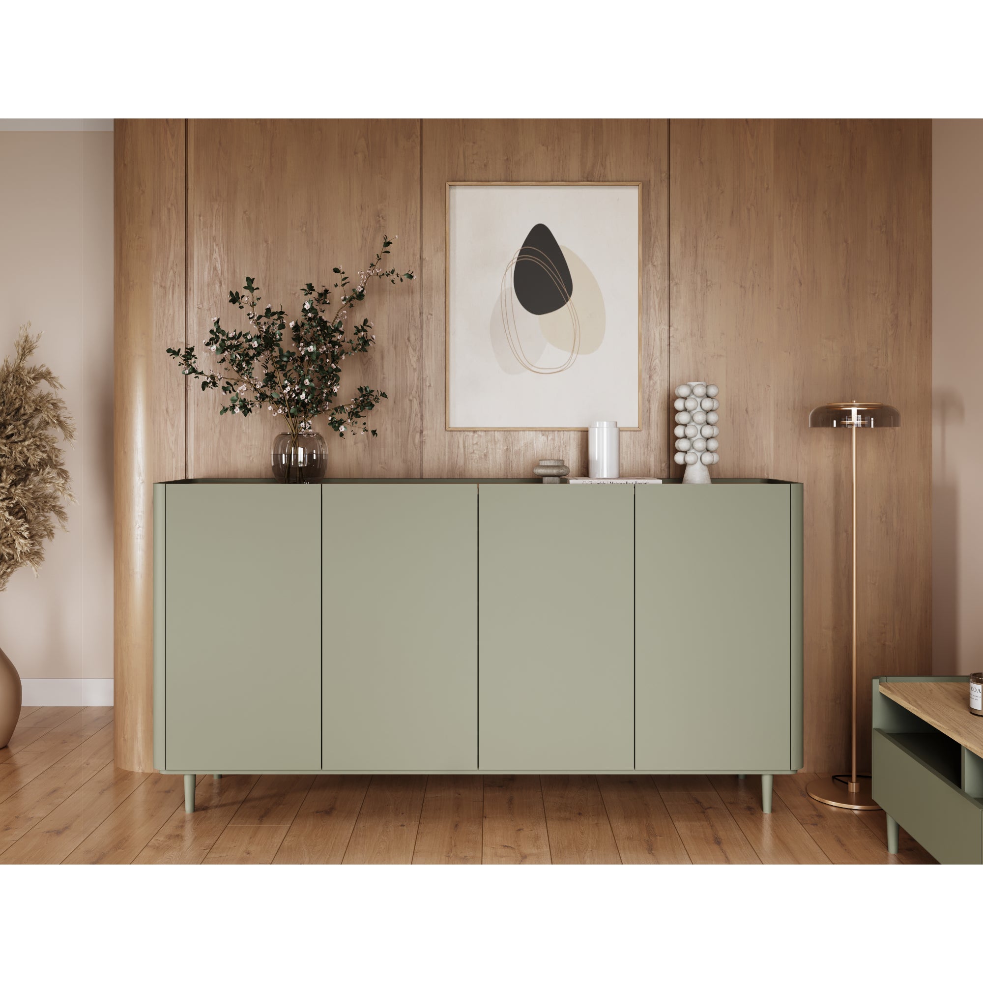 Komoda Elivo 200cm, Materijal: MDF,Melaminska ploča