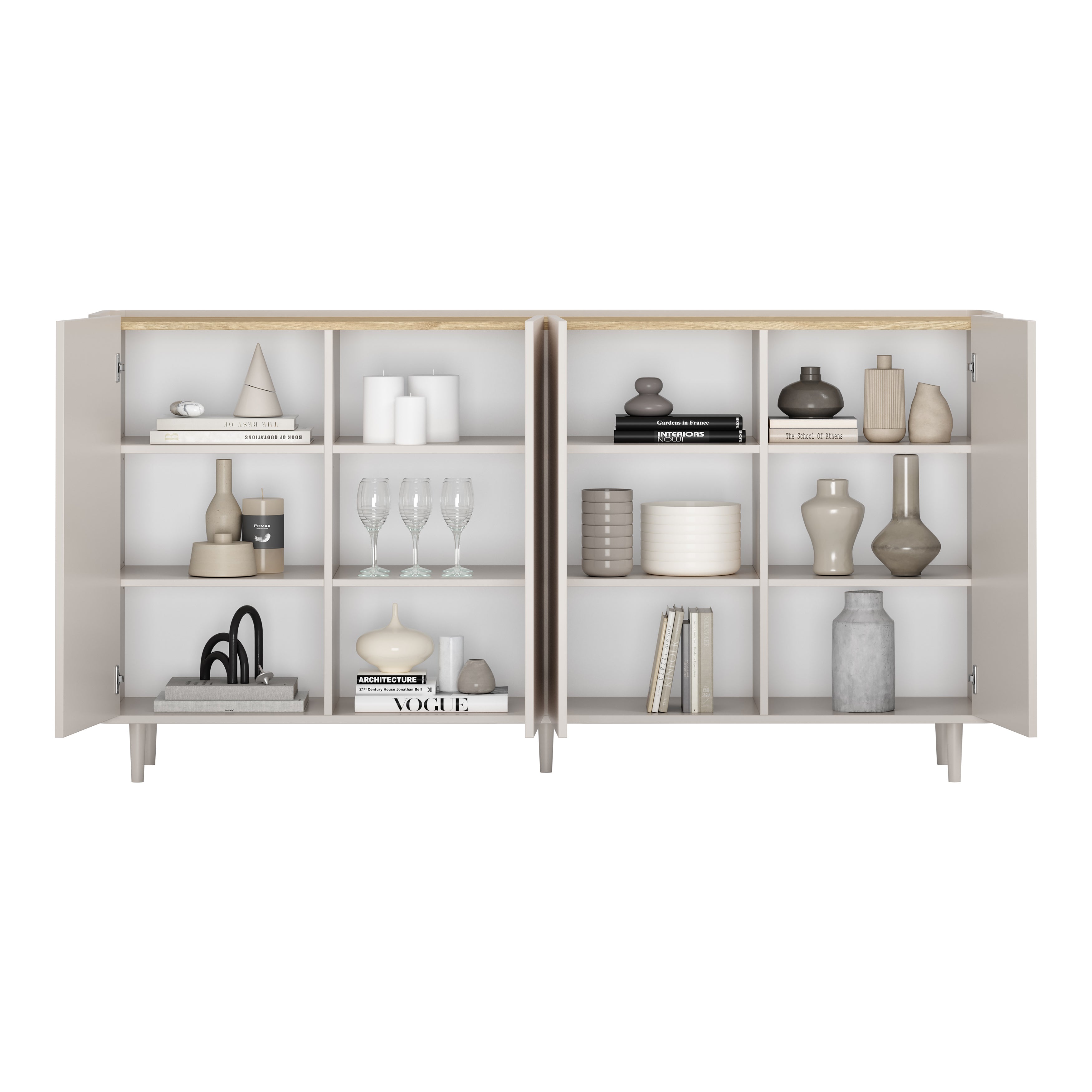 Komoda Elivo 200cm, Materijal: MDF,Melaminska ploča