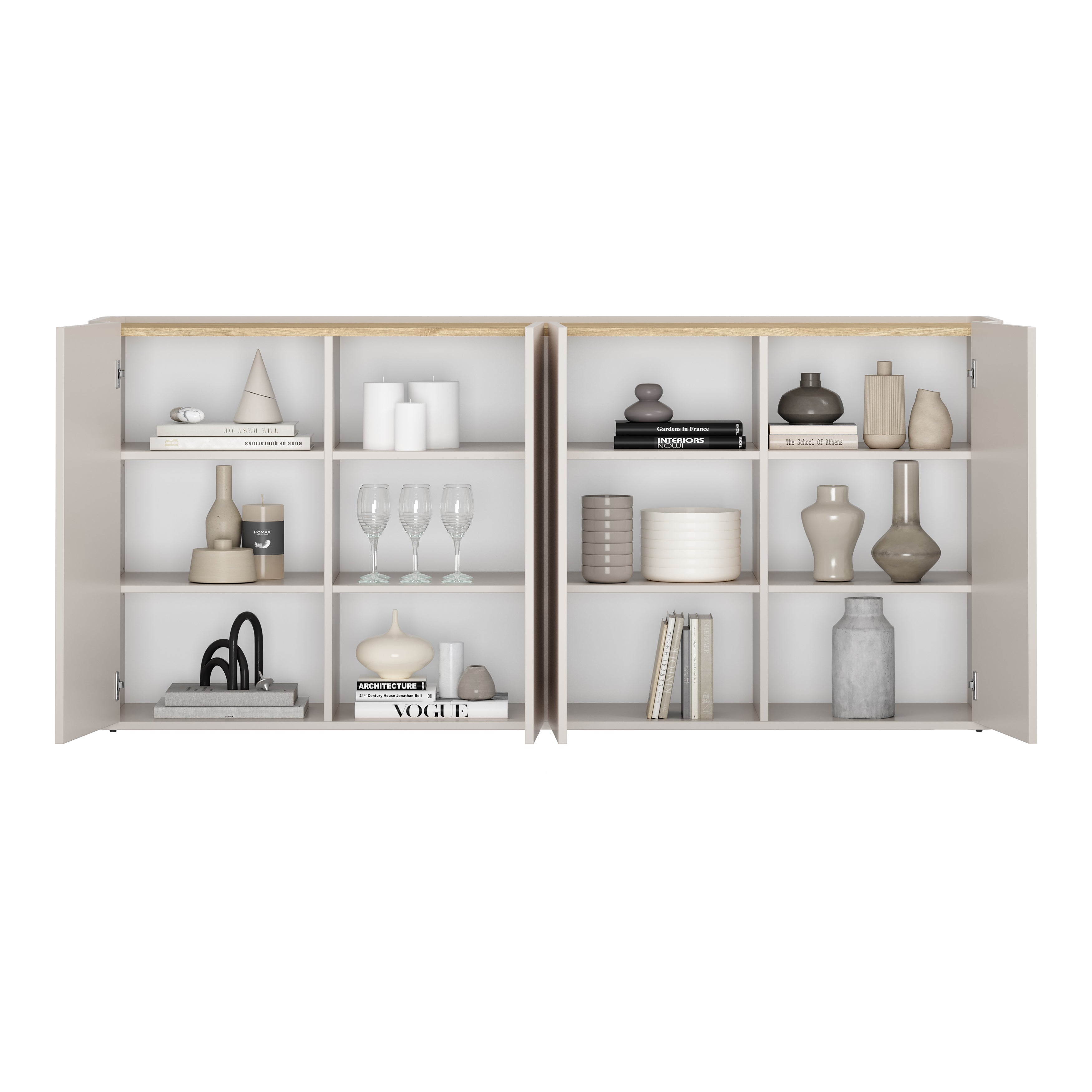 Komoda Elivo 200cm, Materijal: MDF,Melaminska ploča