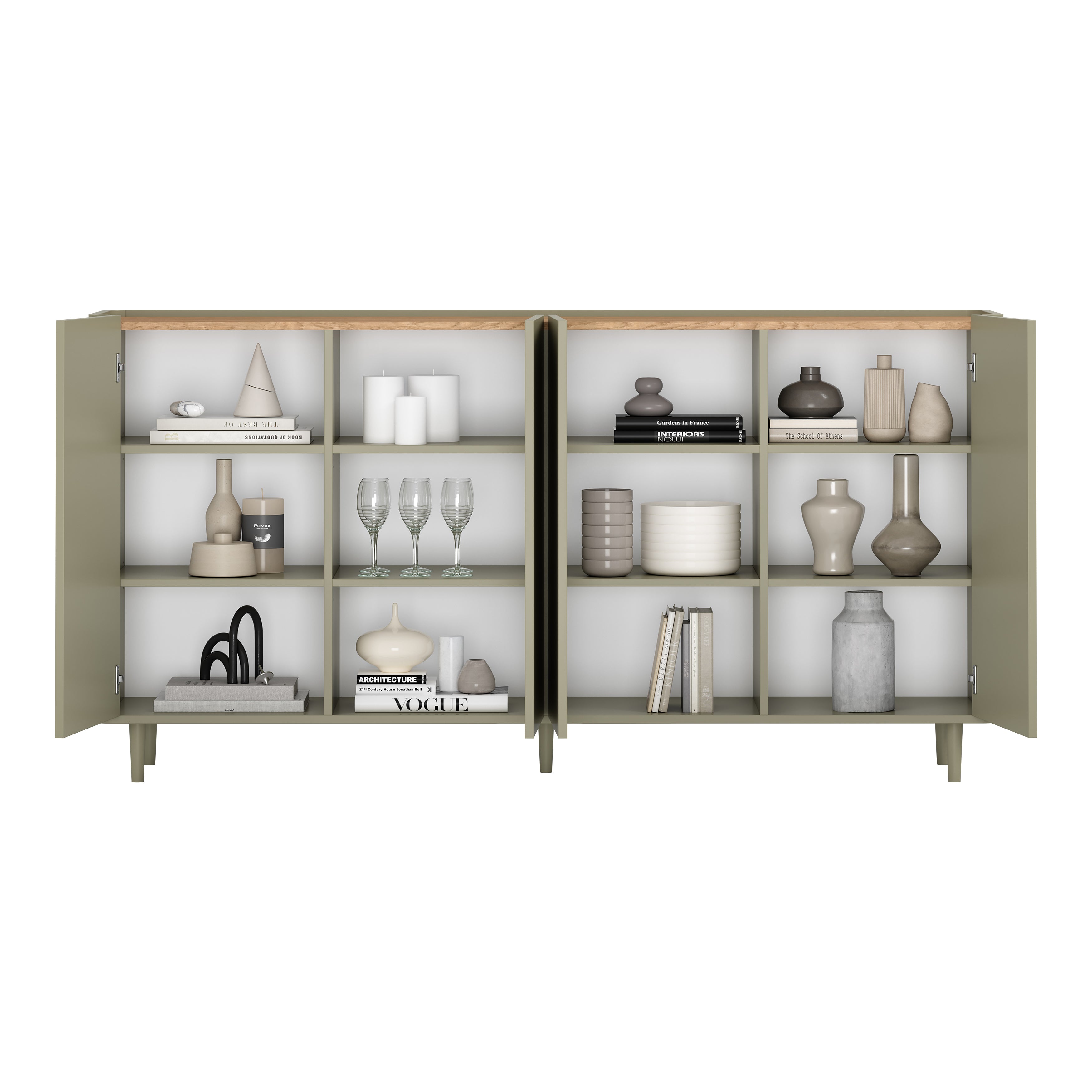 Komoda Elivo 200cm, Materijal: MDF,Melaminska ploča