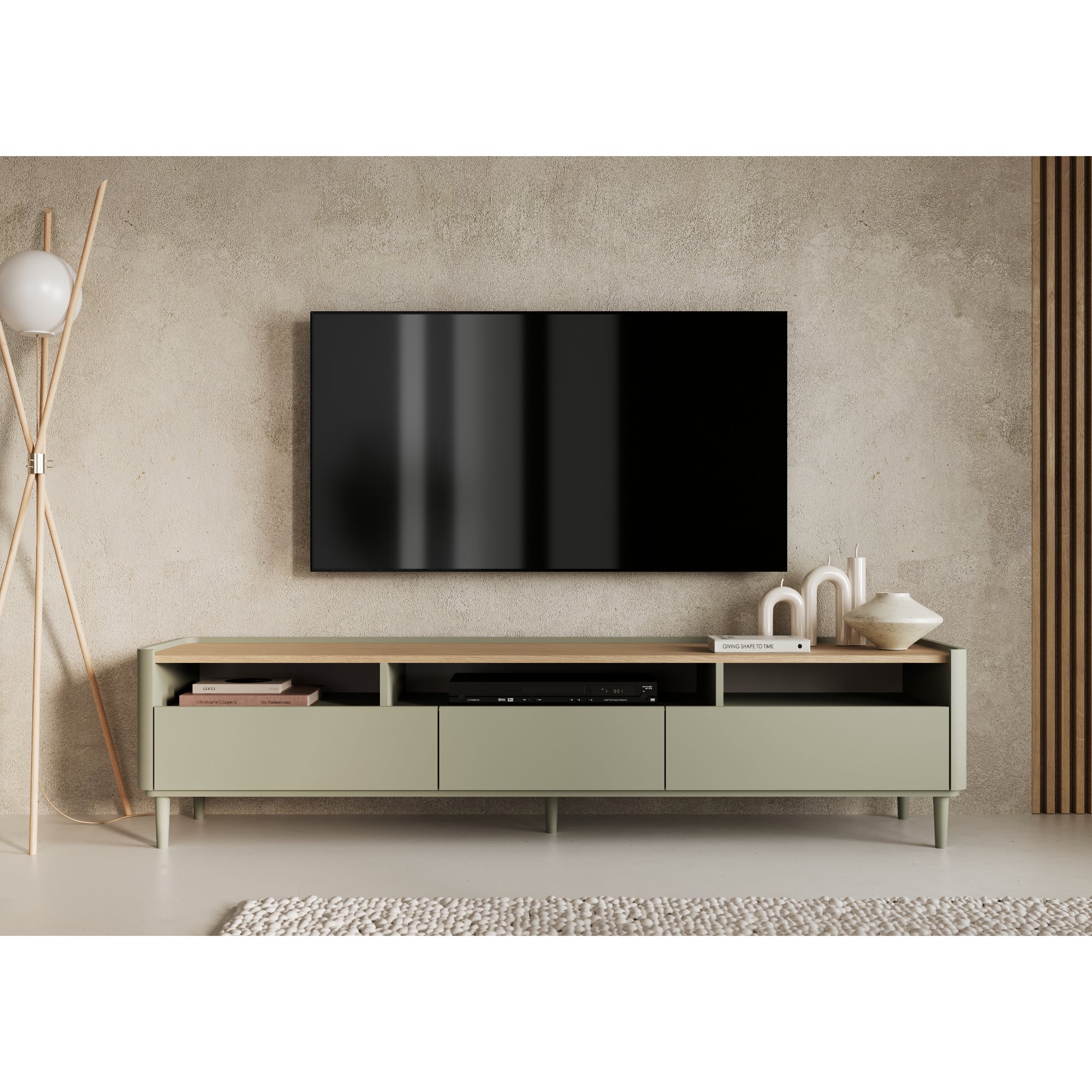 TV Komoda Elivo 200cm, Materijal: MDF,Melaminska ploča