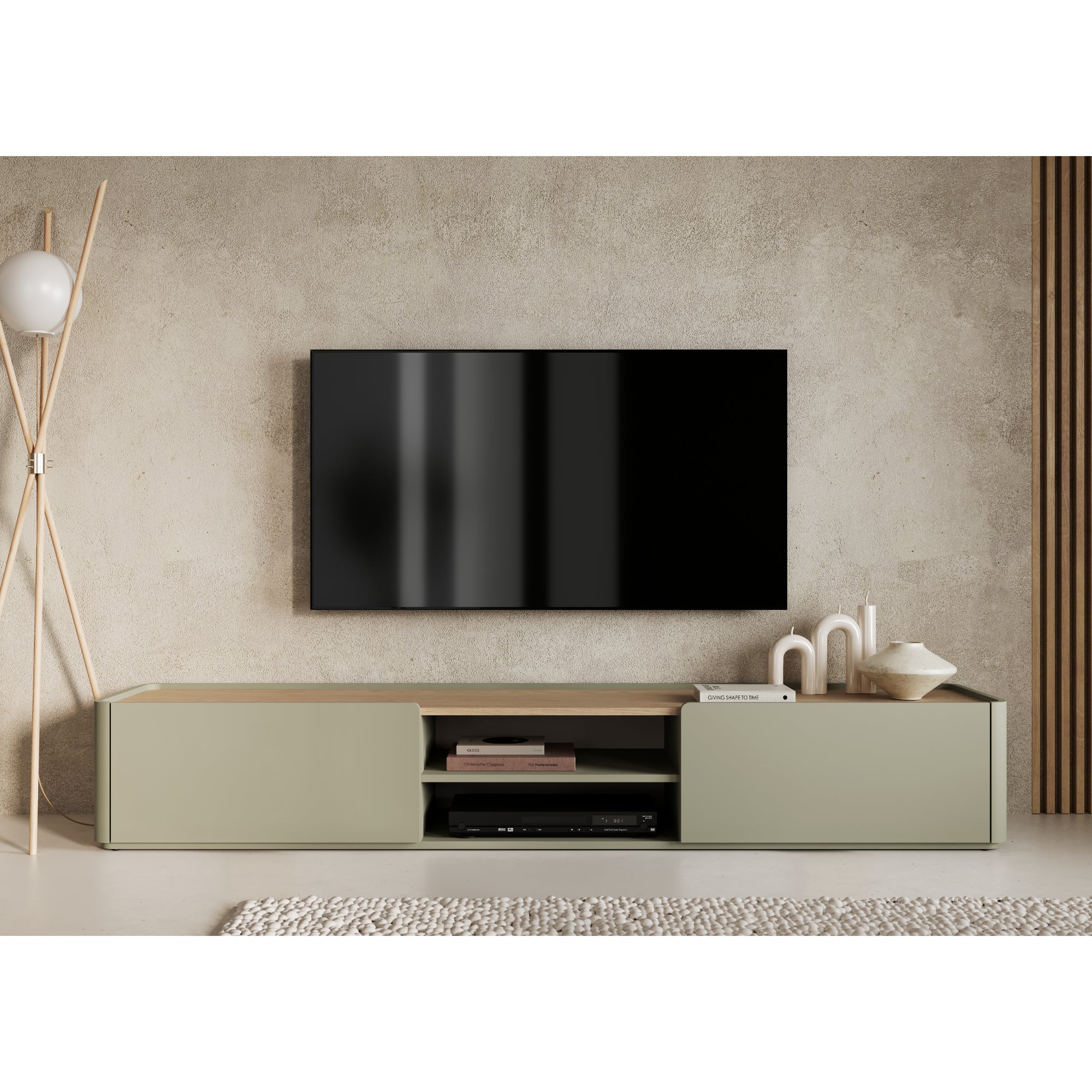 TV Komoda Elivo 220cm, Materijal: MDF,Melaminska ploča