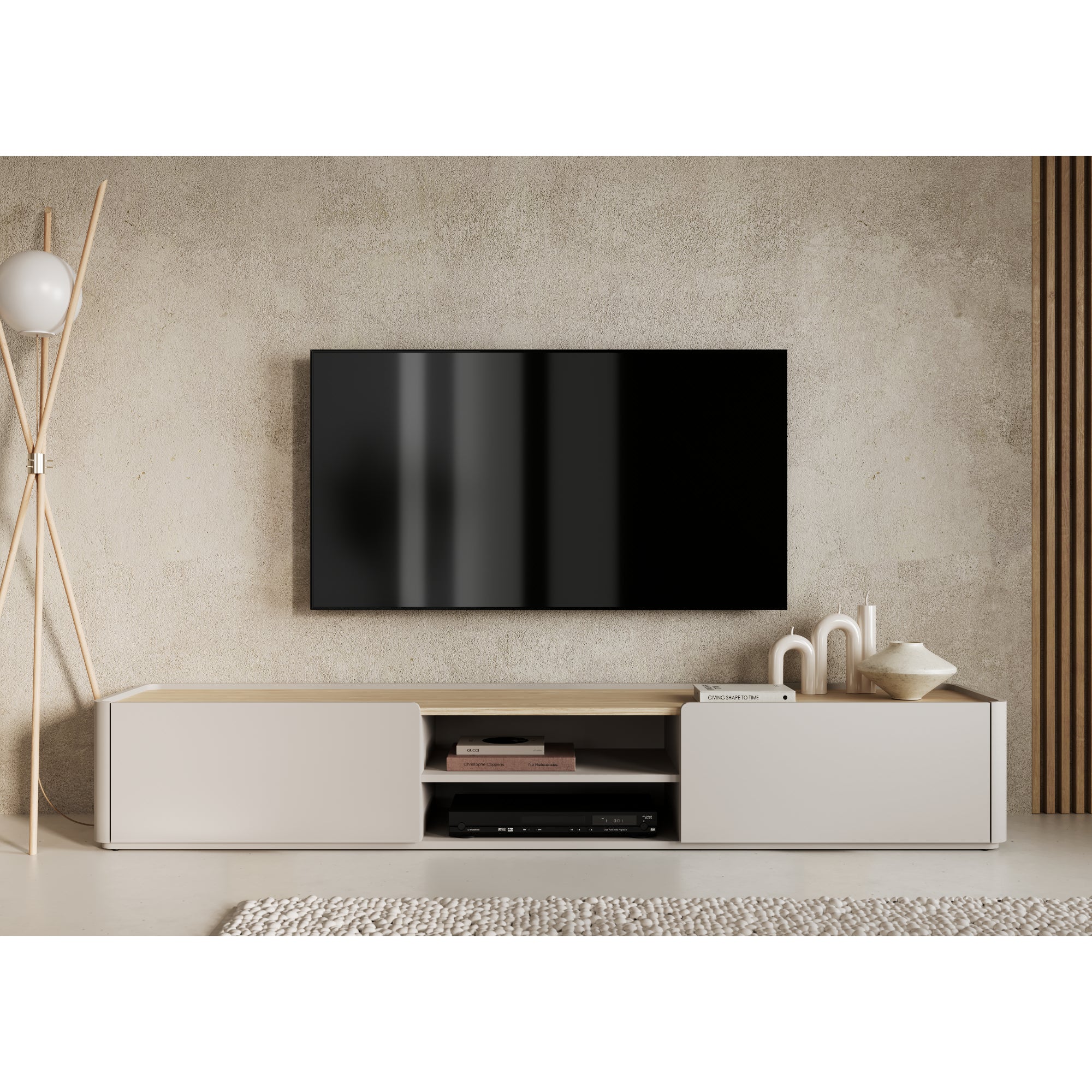 TV Komoda Elivo 220cm, Materijal: MDF,Melaminska ploča