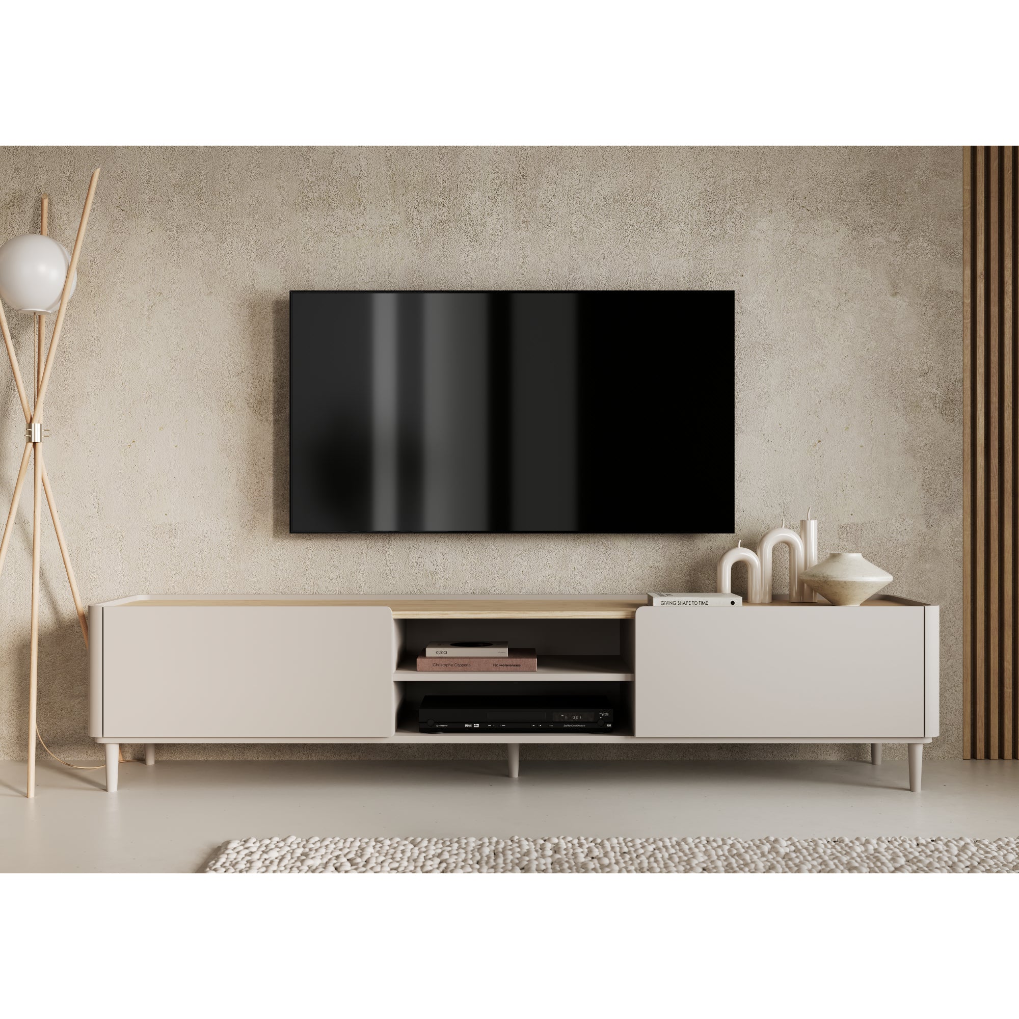 TV Komoda Elivo 220cm, Materijal: MDF,Melaminska ploča