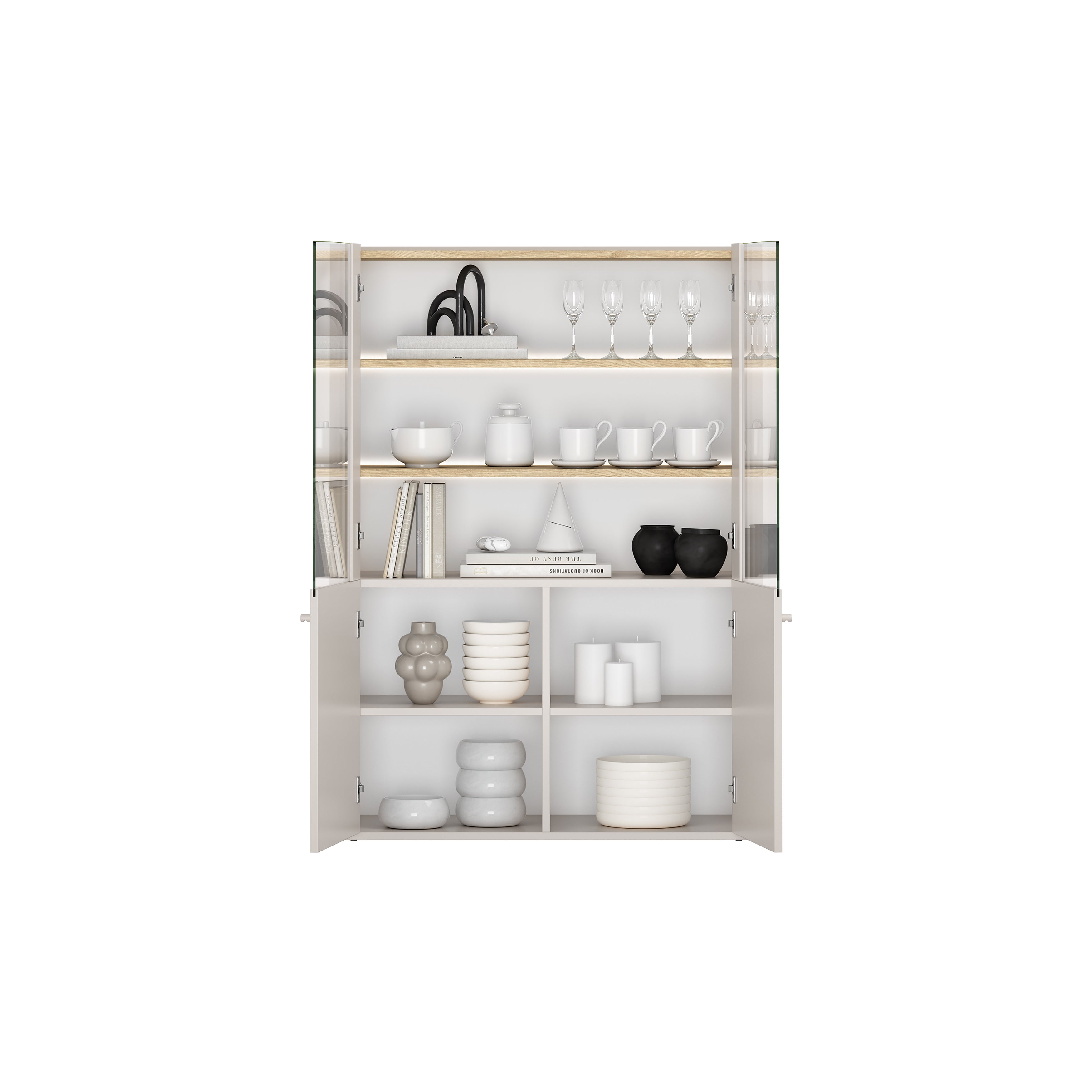 Vitrina Elivo 100cm, Materijal: MDF,Melaminska ploča