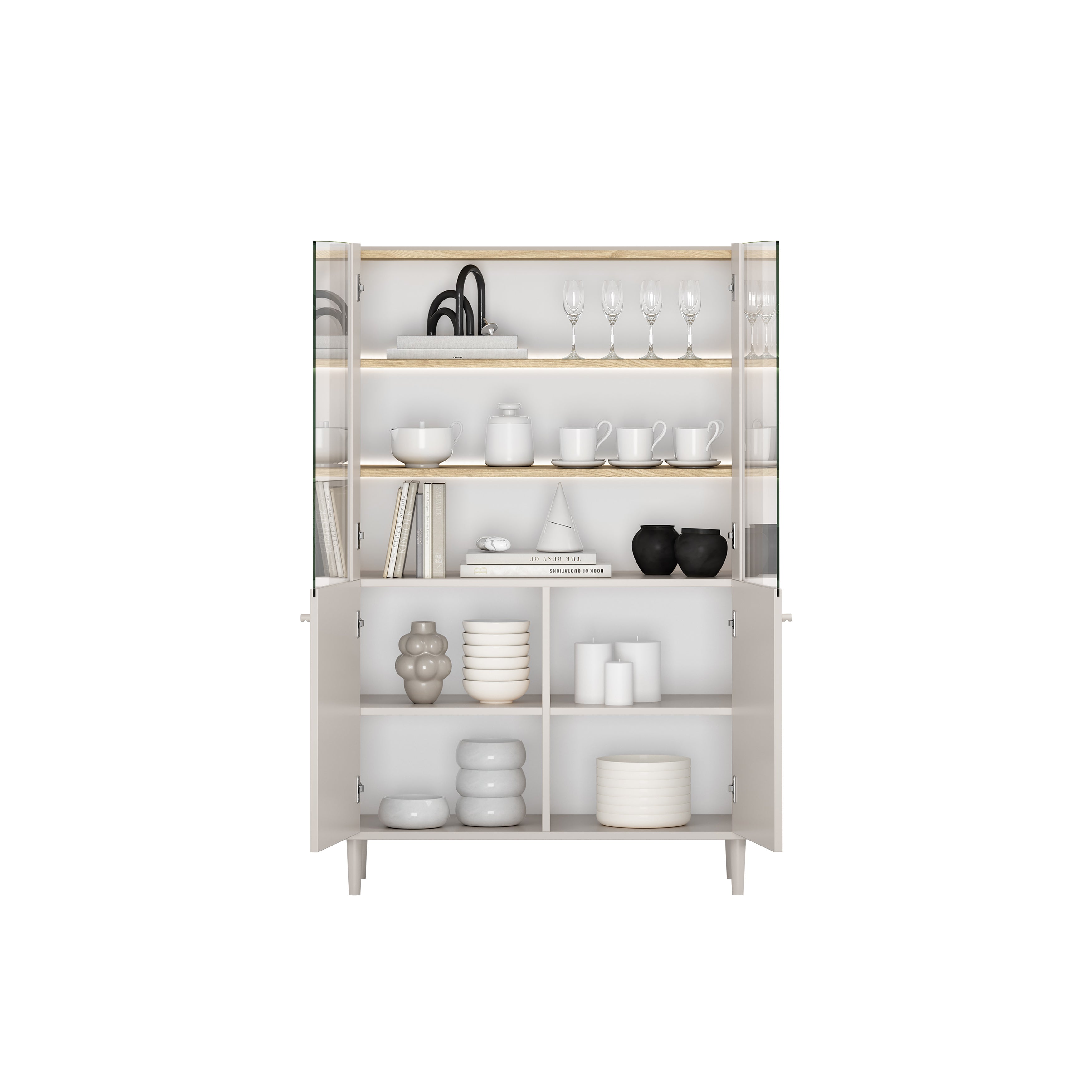 Vitrina Elivo 100cm, Materijal: MDF,Melaminska ploča