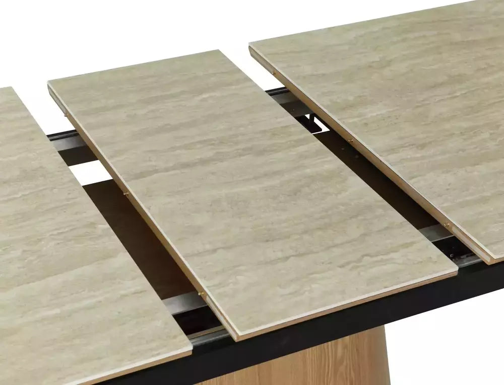 Produljivi blagovaonski stol Monaco 160/200x90cm, Materijal: MDF i keramika