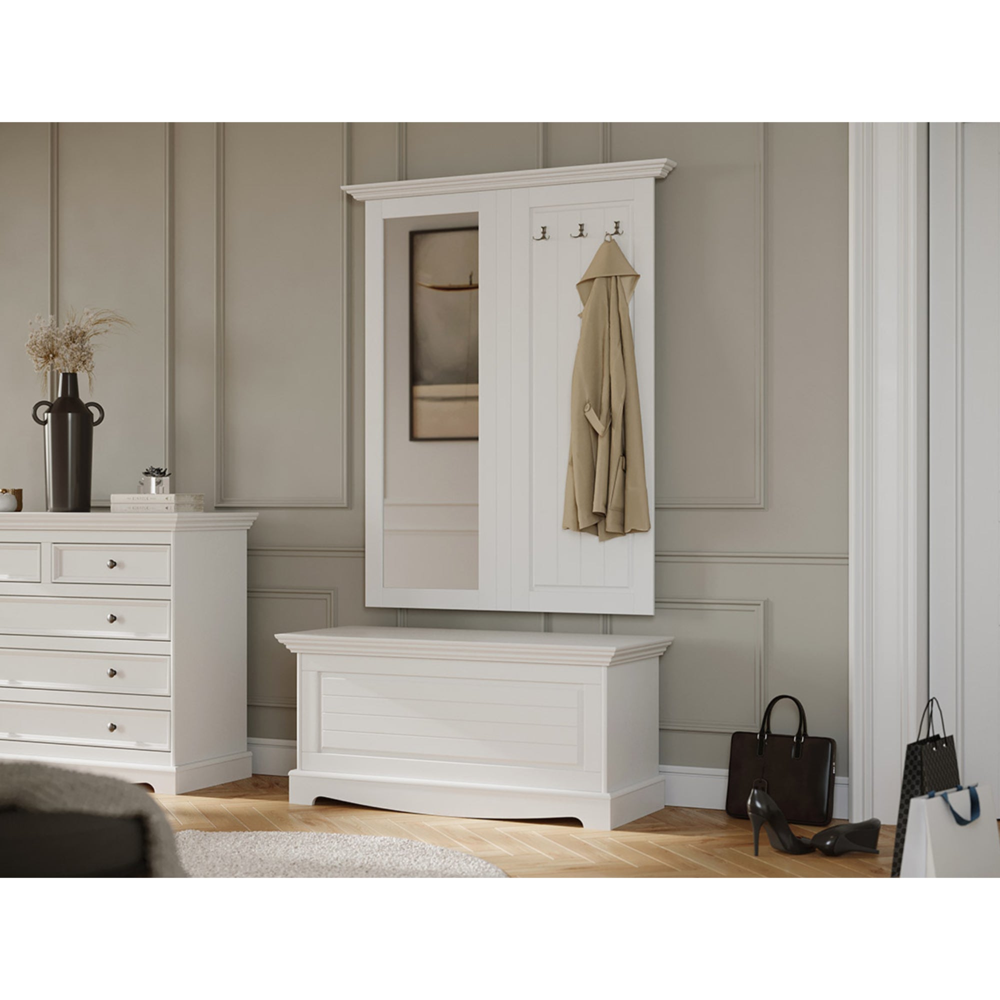 Komoda Belluno 111x44 cm, Materijal: Masivna Borovina