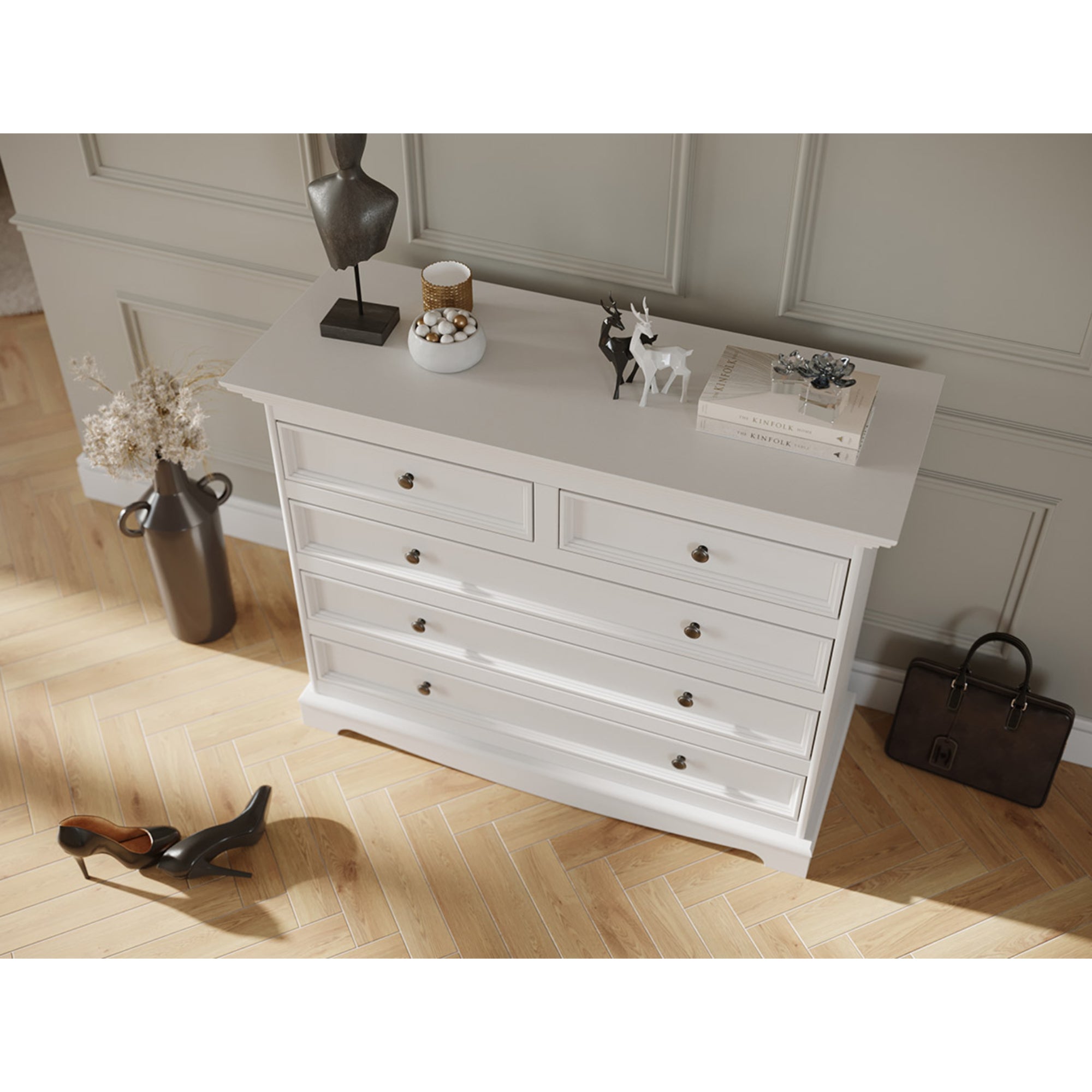 Komoda Belluno 111x44 cm, Materijal: Masivna Borovina