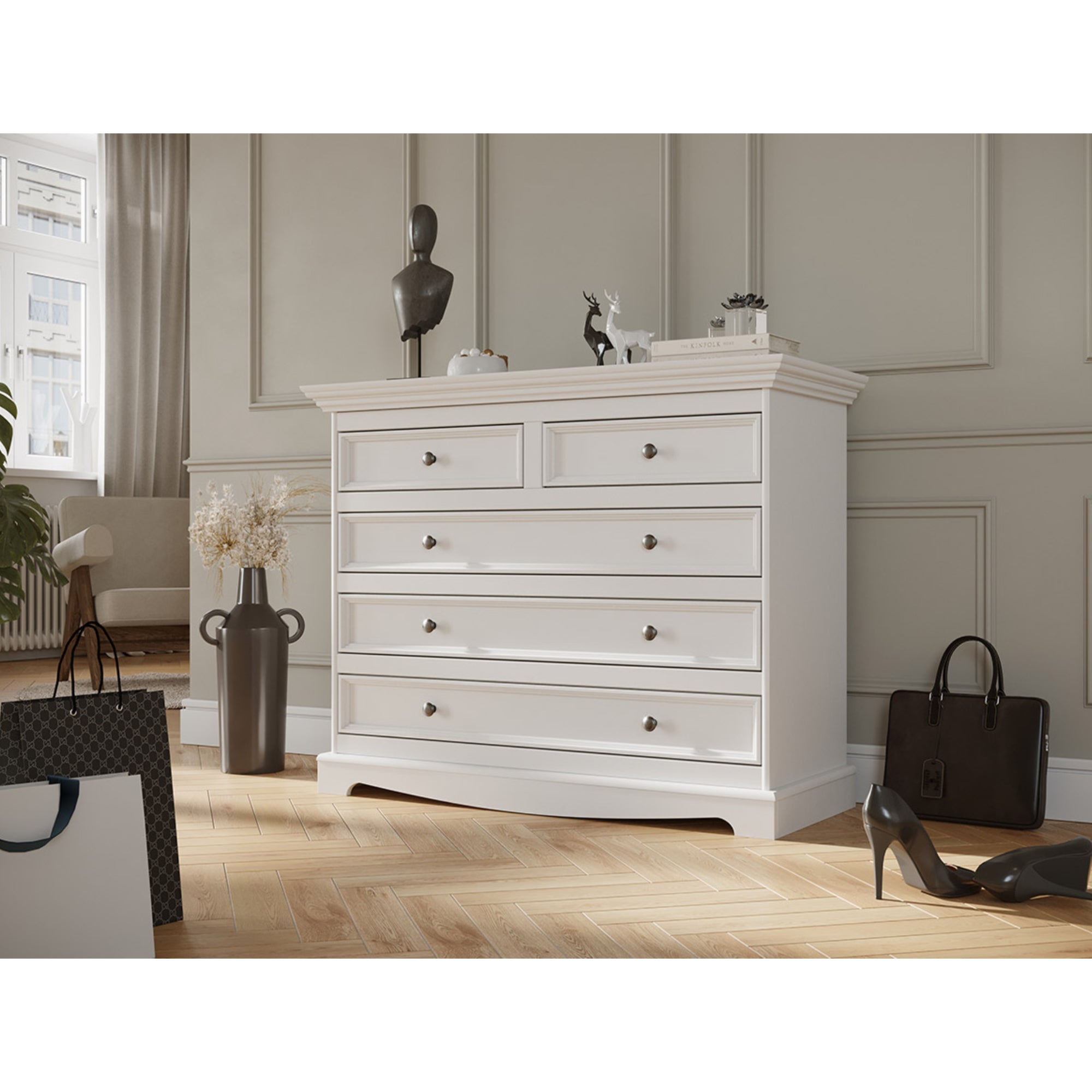 Komoda Belluno 111x44 cm, Materijal: Masivna Borovina
