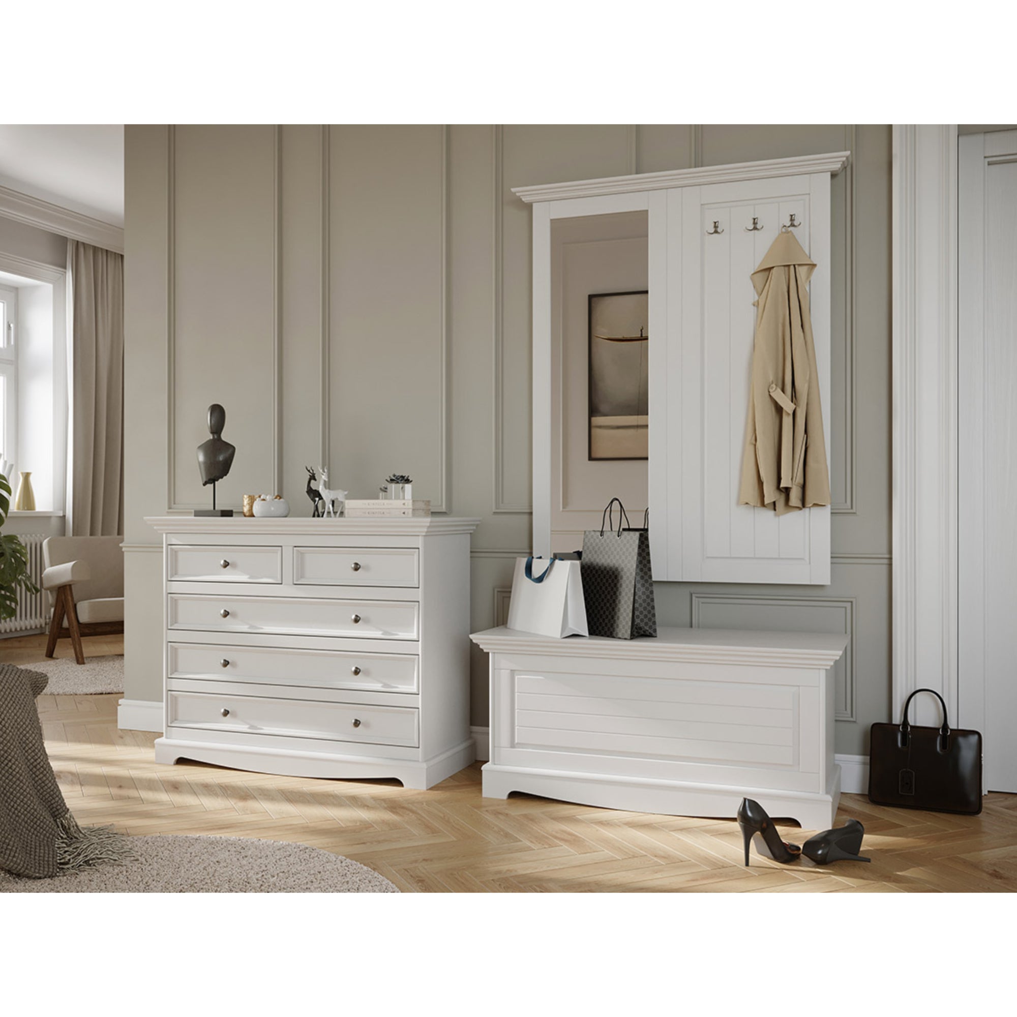 Komoda Bleluno  cm, Materijal: Masivna Borovina