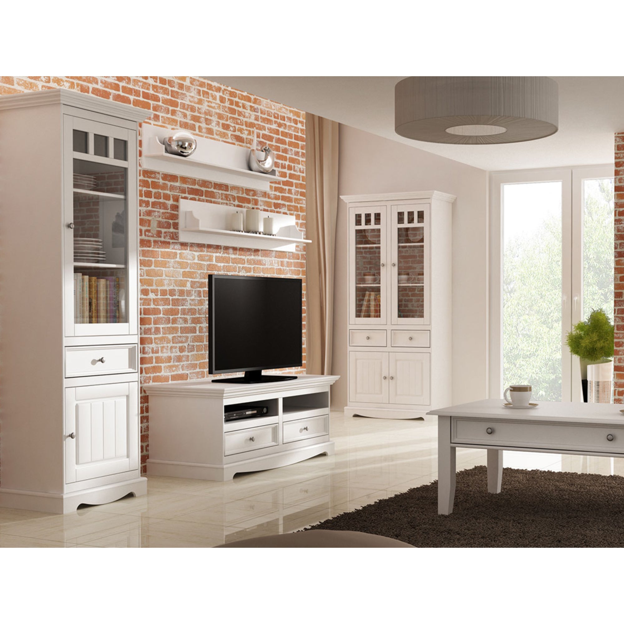 Klub stolić Belluno 122x70 cm, Materijal: Masivna Borovina