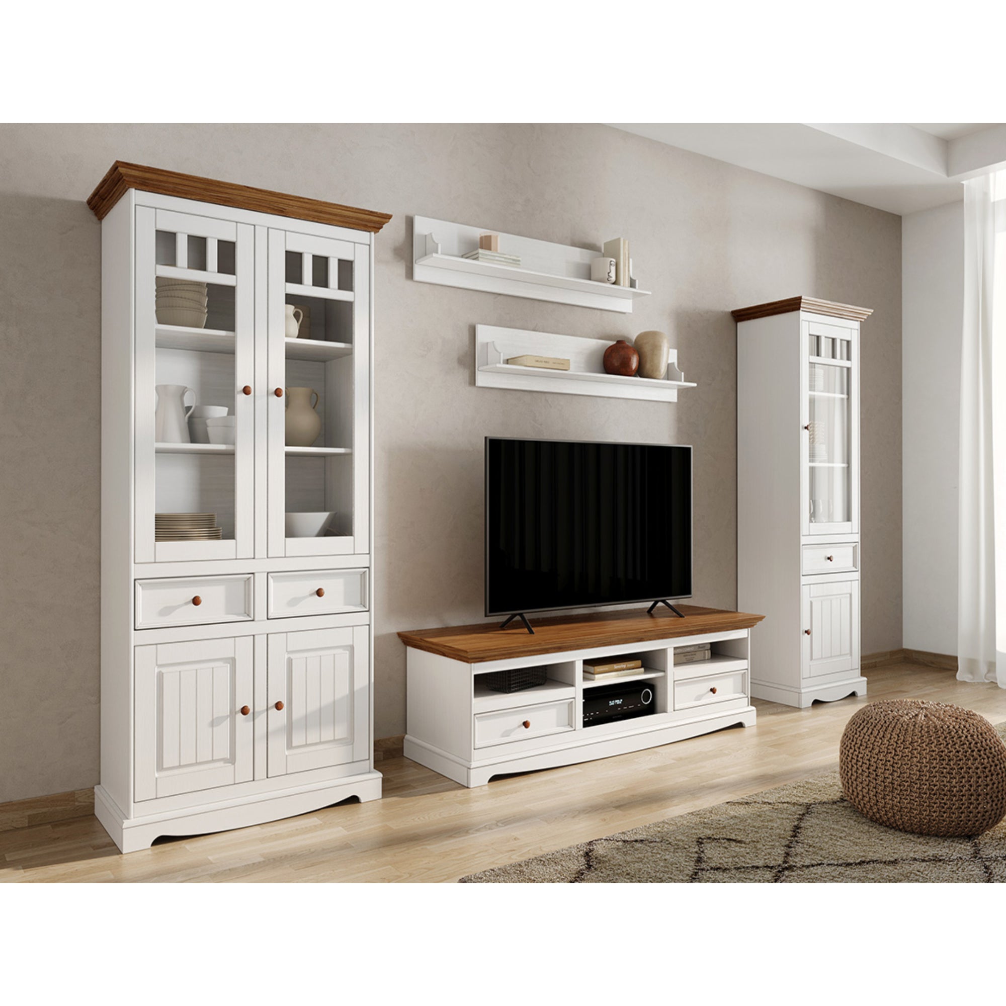 TV Komoda Belluno 167x53 cm, Materijal: Masivna Borovina