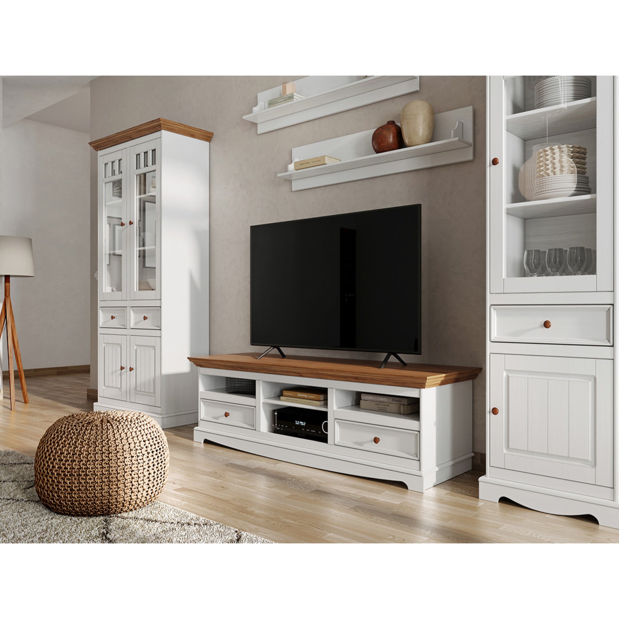 Vitrina Belluno 44x190 cm, Materijal: Masivna Borovina