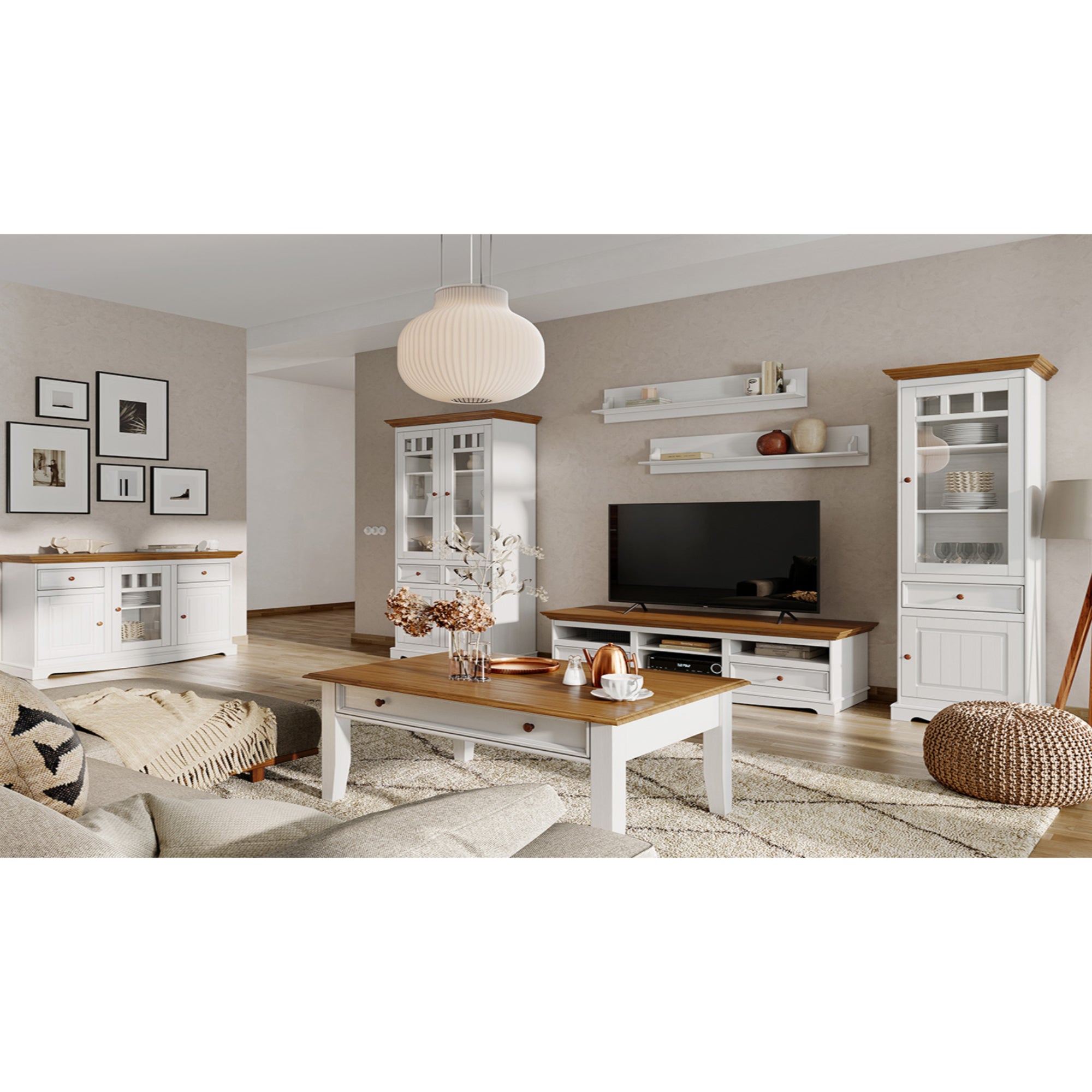 Komoda Belluno 130x44 cm, Materijal: Masivna Borovina