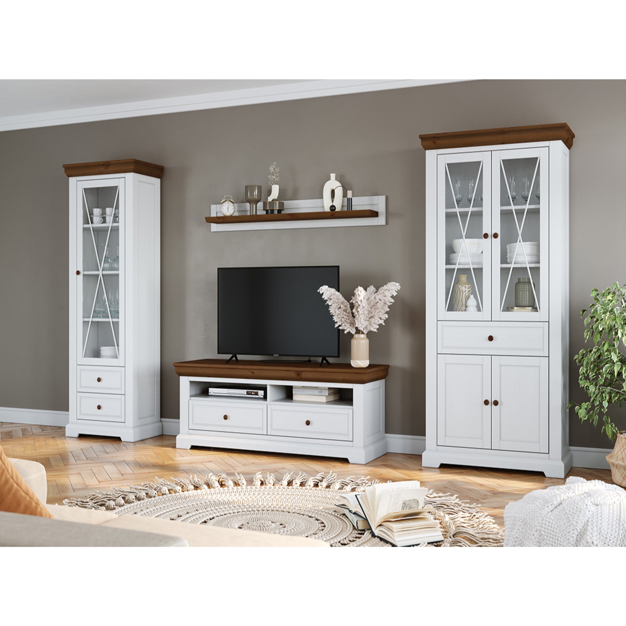 Vitrina Marone 41x199 cm, Materijal: Masivna Borovina