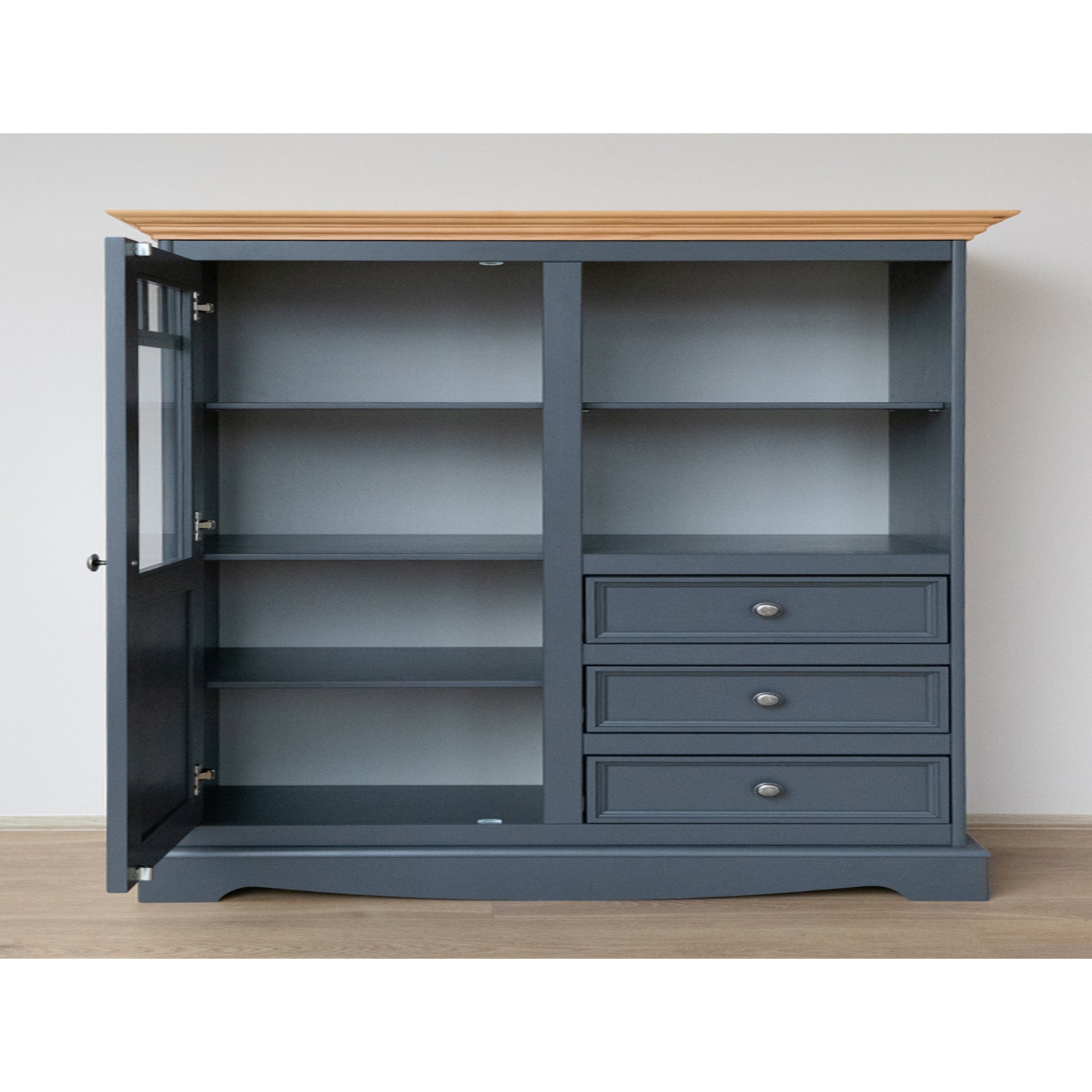 Vitrina Belluno 44x130 cm  Materijal: Masivna Borovina
