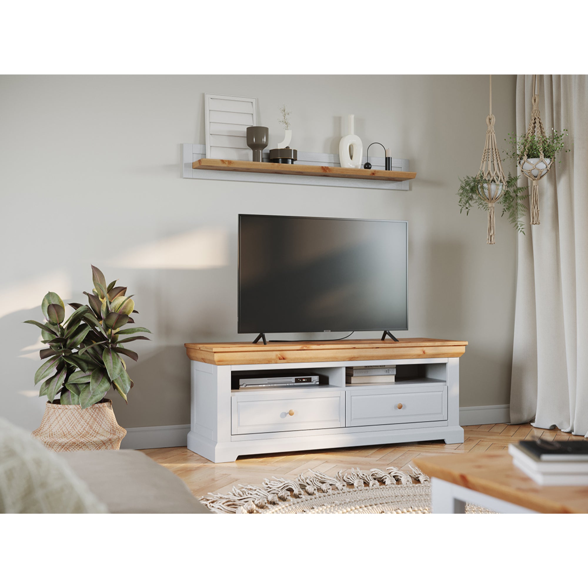 TV Komoda Marone 155x47 cm, Materijal: Masivna Borovina
