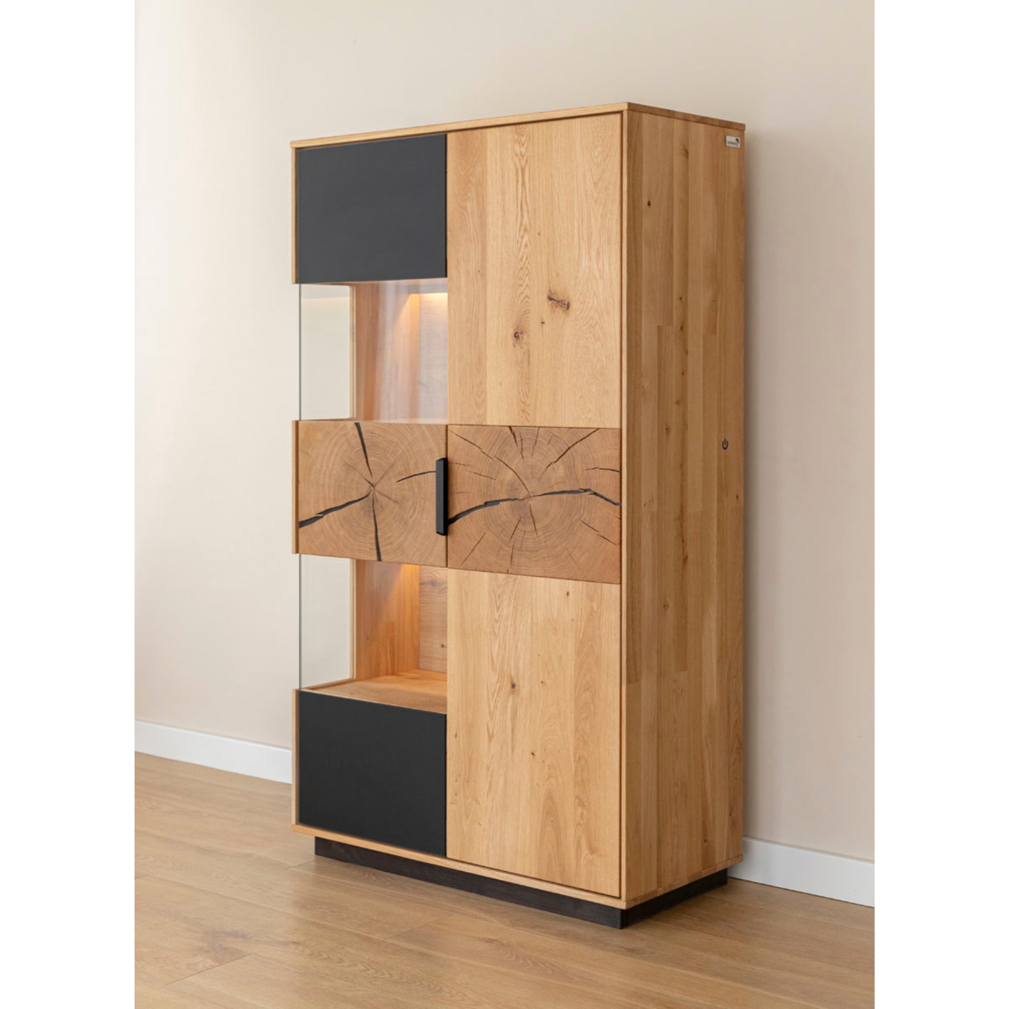 Vitrina Tirano 39x147 cm, Materijal: Masivno Drvo Hrast