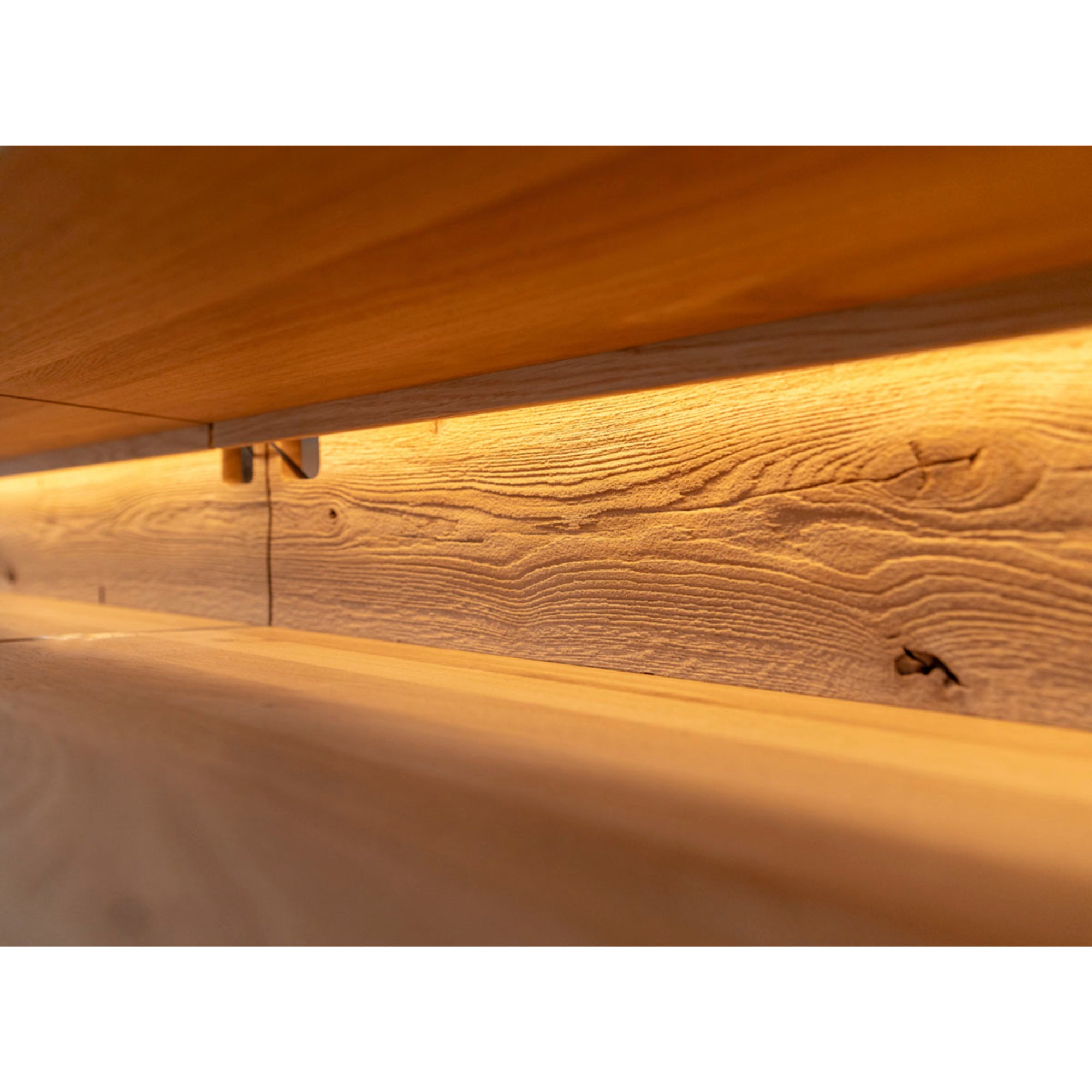 Viseća TV Komoda Tirano 200x39 cm, Materijal: Masivno Drvo Hrast