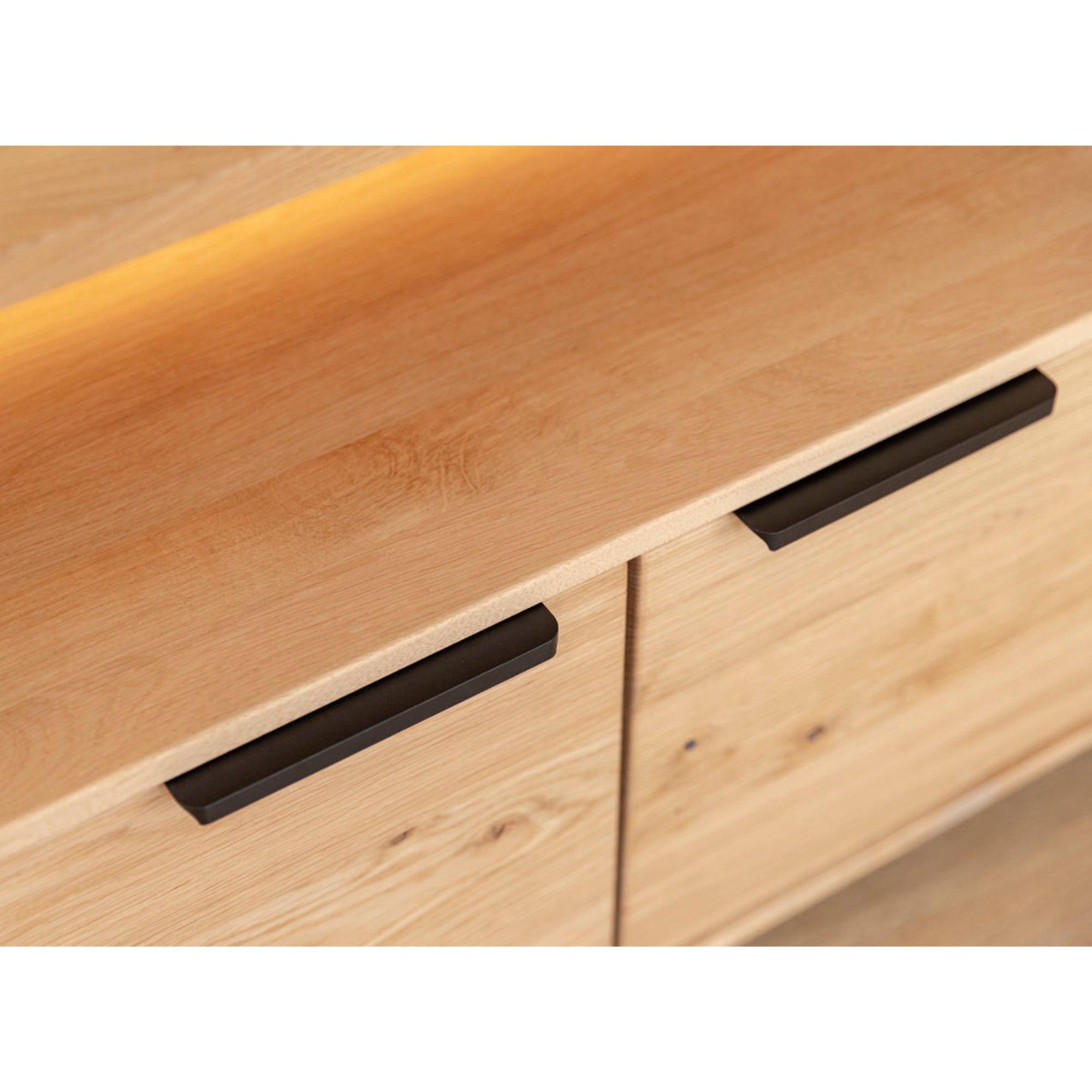 Viseća TV Komoda Tirano 200x39 cm, Materijal: Masivno Drvo Hrast