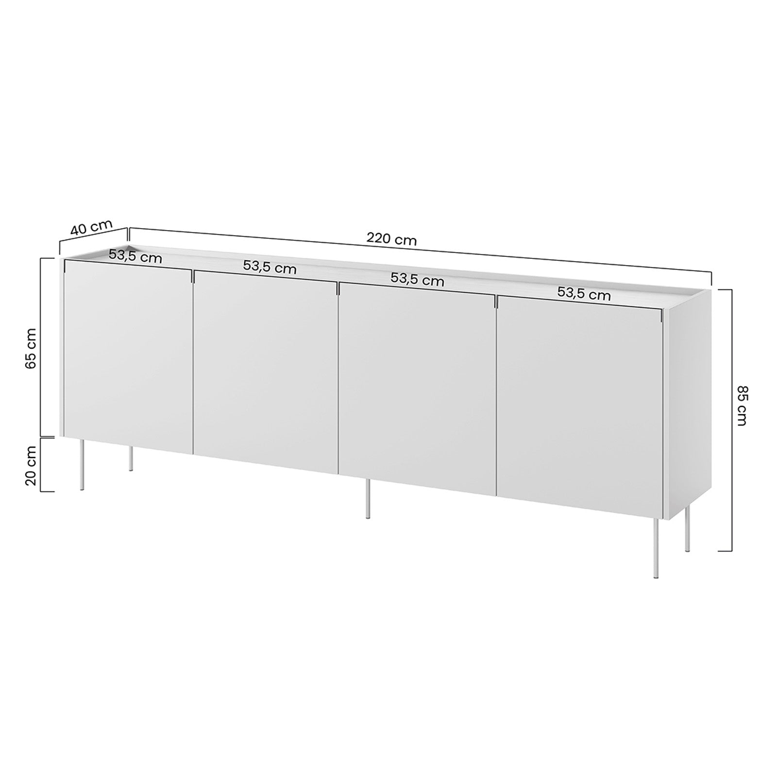 Komoda Desin, Materijal: MDF