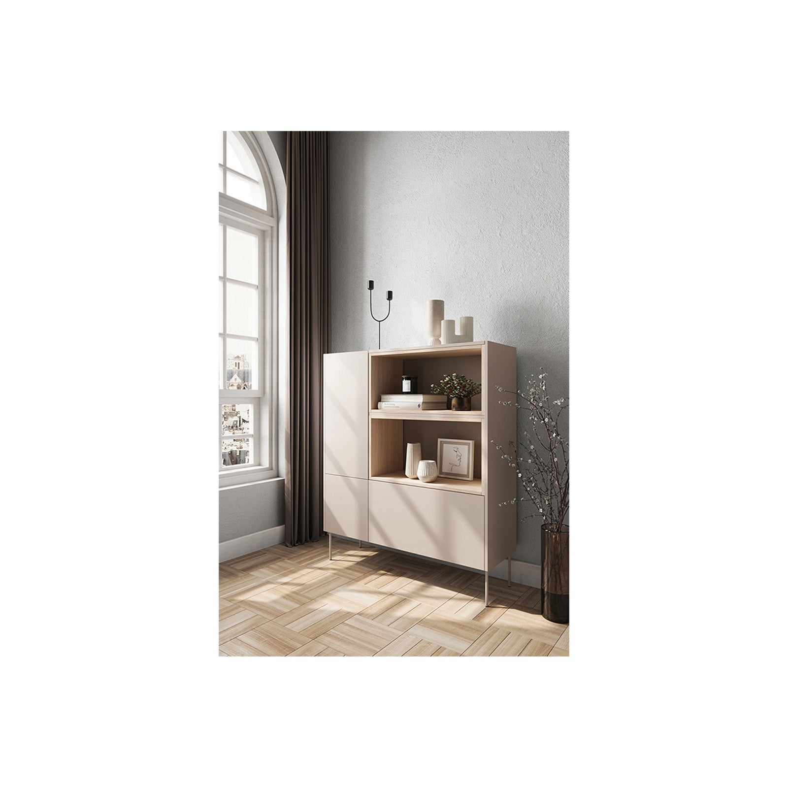 Visoka komoda Desin, Materijal: MDF