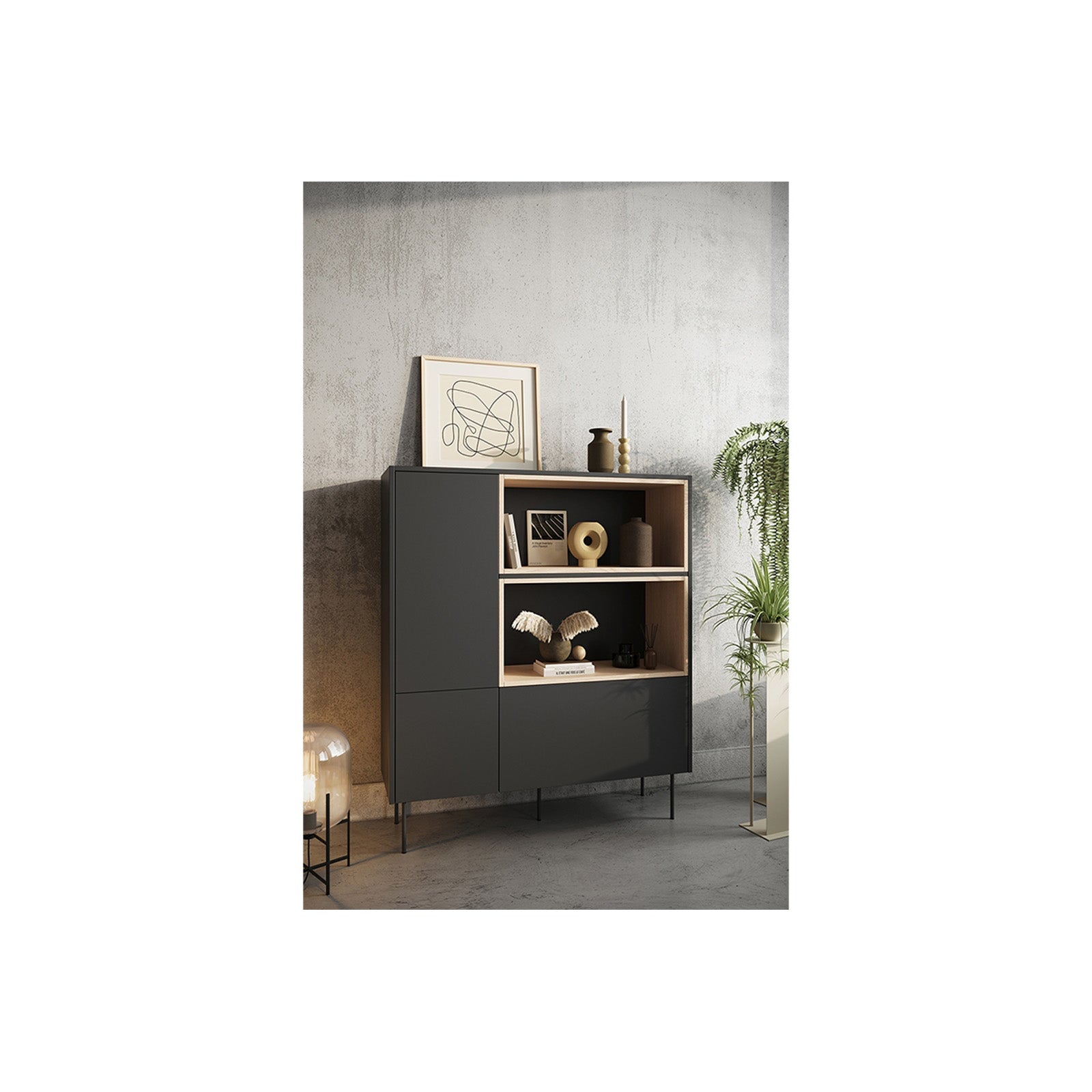 Visoka komoda Desin, Materijal: MDF