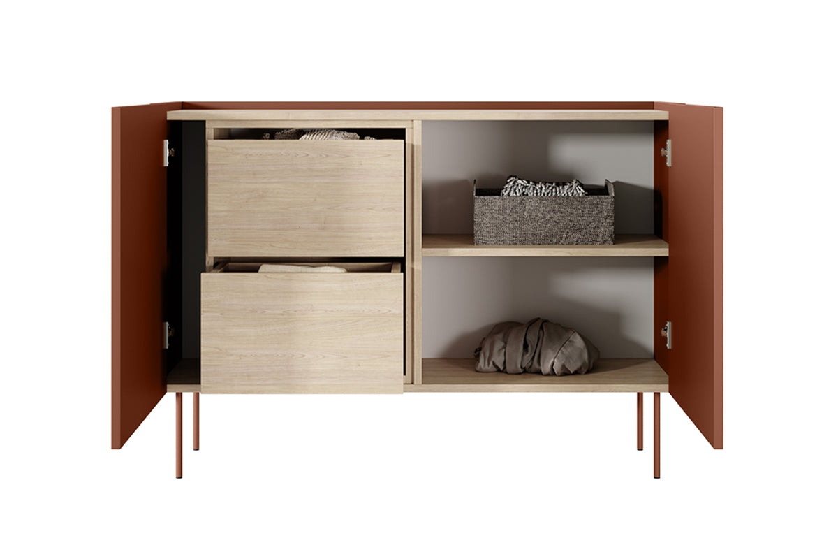 Komoda Desin 120cm, 2 vrata i 2 ladice, Materijal: MDF