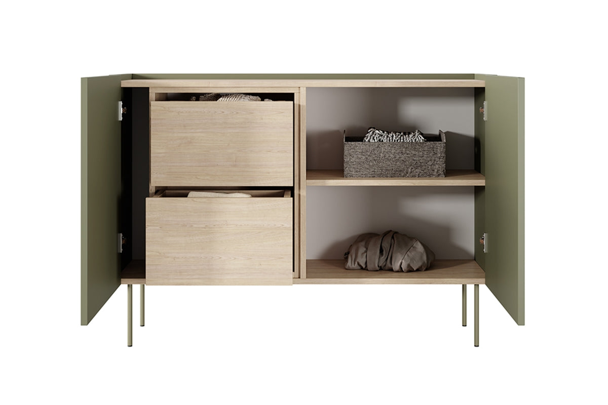 Komoda Desin 120cm, 2 vrata i 2 ladice, Materijal: MDF
