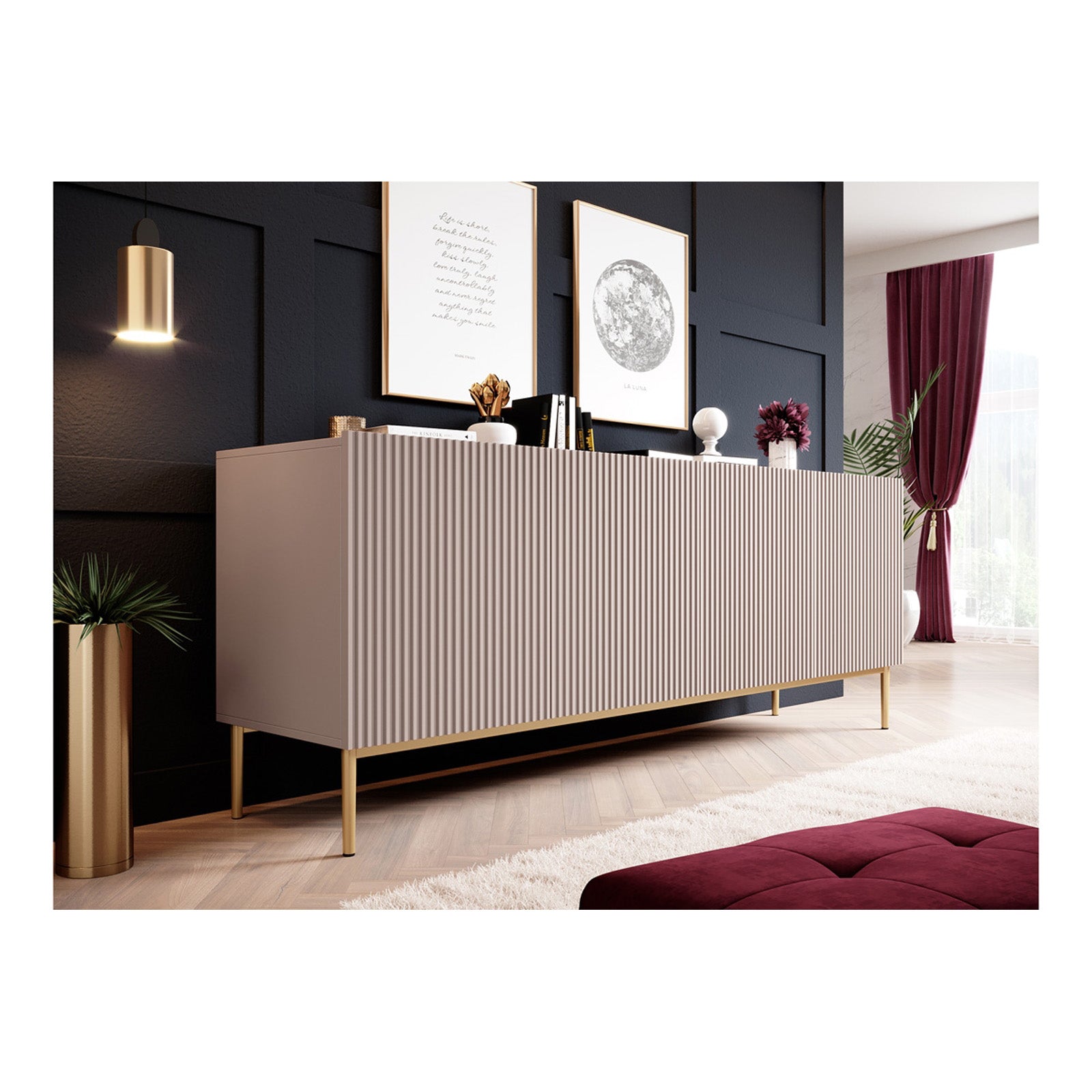 Komoda Nicole 200cm, 4 vrata, Materijal: MDF