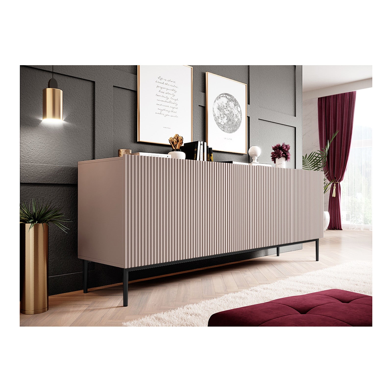Komoda Nicole 200cm, 4 vrata, Materijal: MDF
