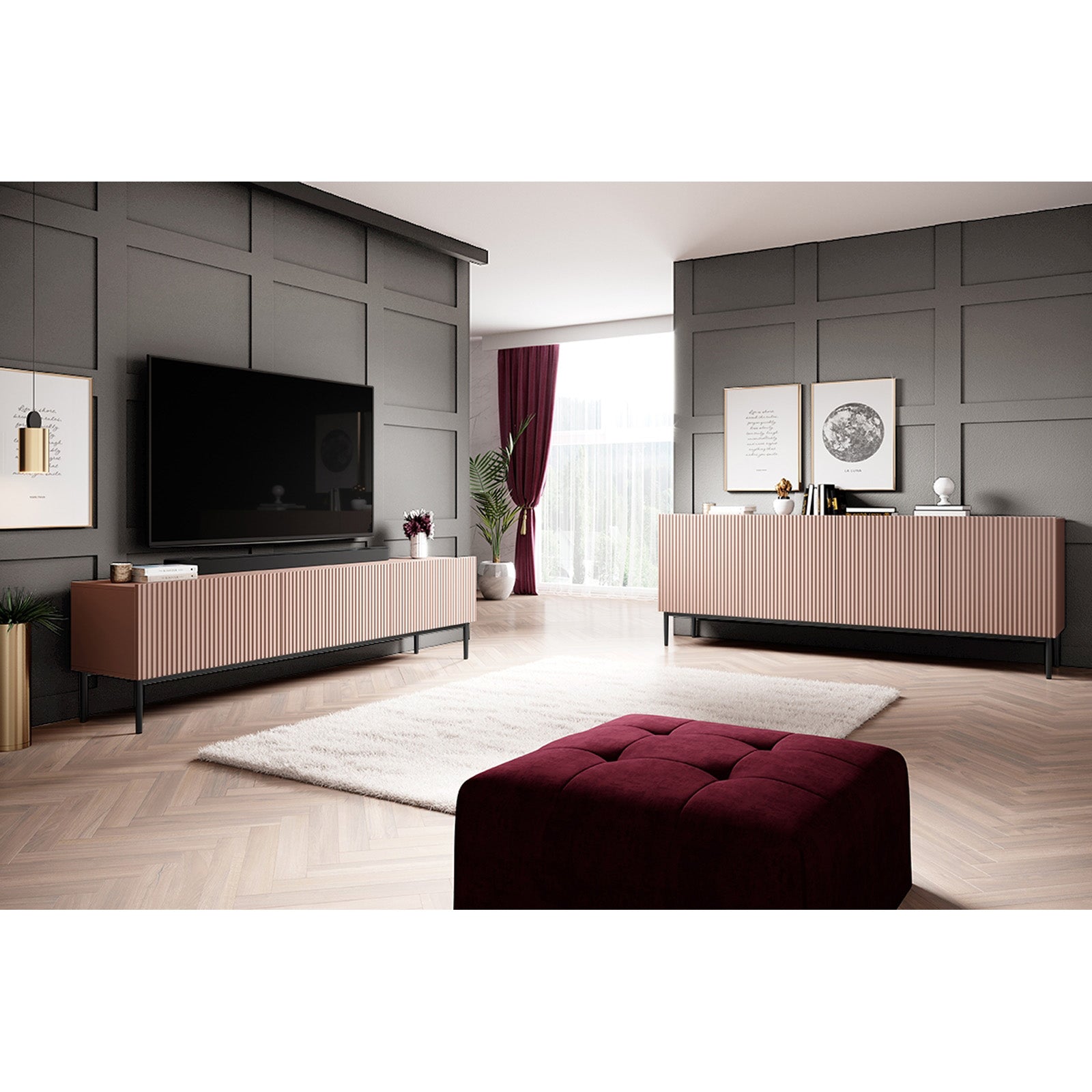 Komoda Nicole 200cm, 4 vrata, Materijal: MDF