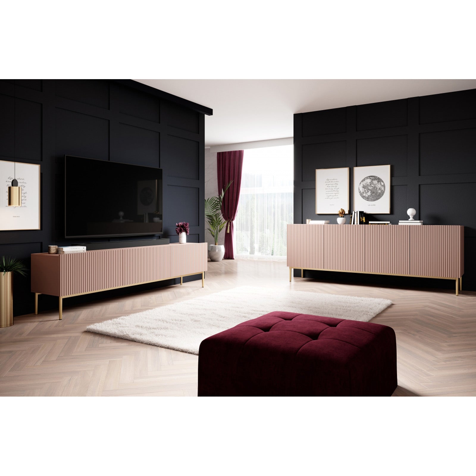 Komoda Nicole 200cm, 4 vrata, Materijal: MDF