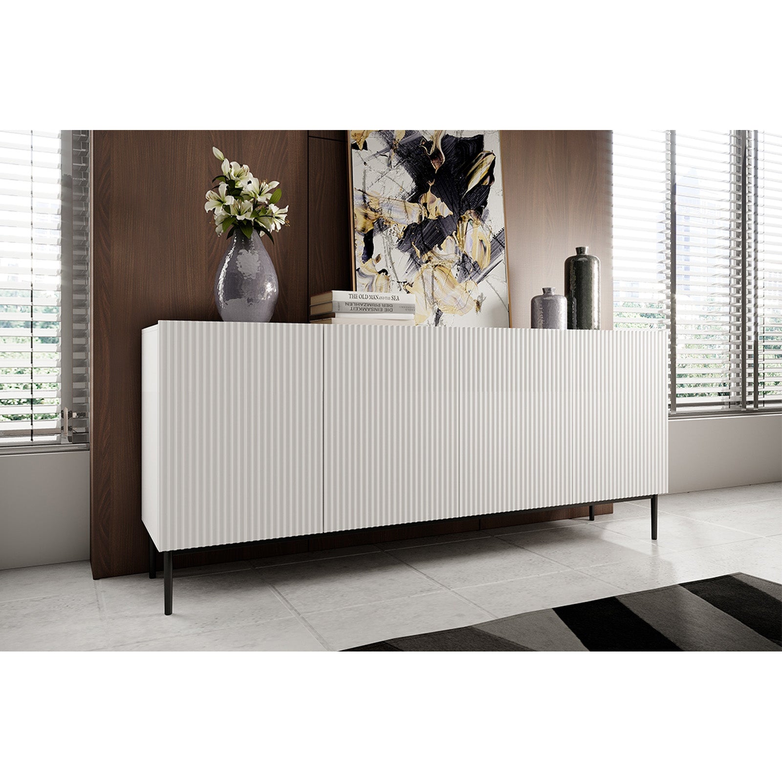 Komoda Nicole 200cm, 4 vrata, Materijal: MDF