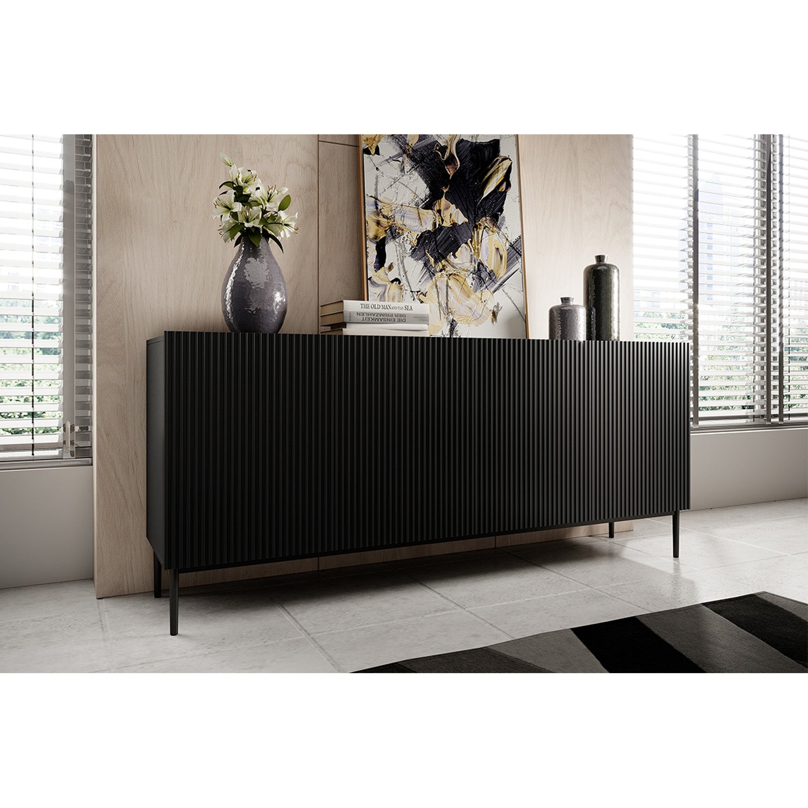 Komoda Nicole 200cm, 4 vrata, Materijal: MDF