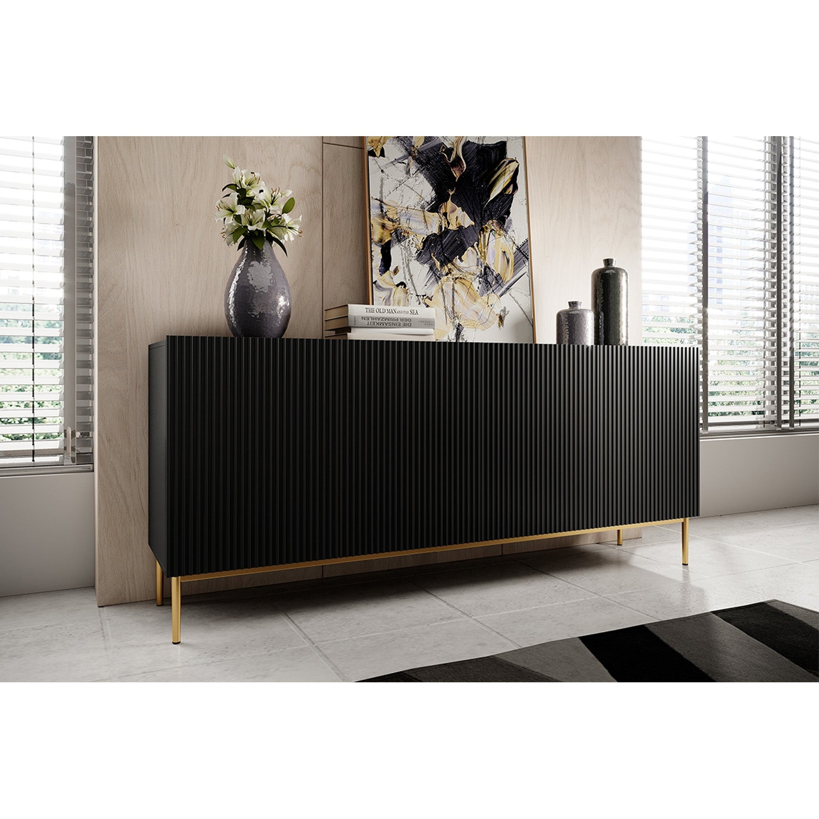 Komoda Nicole 200cm, 4 vrata, Materijal: MDF