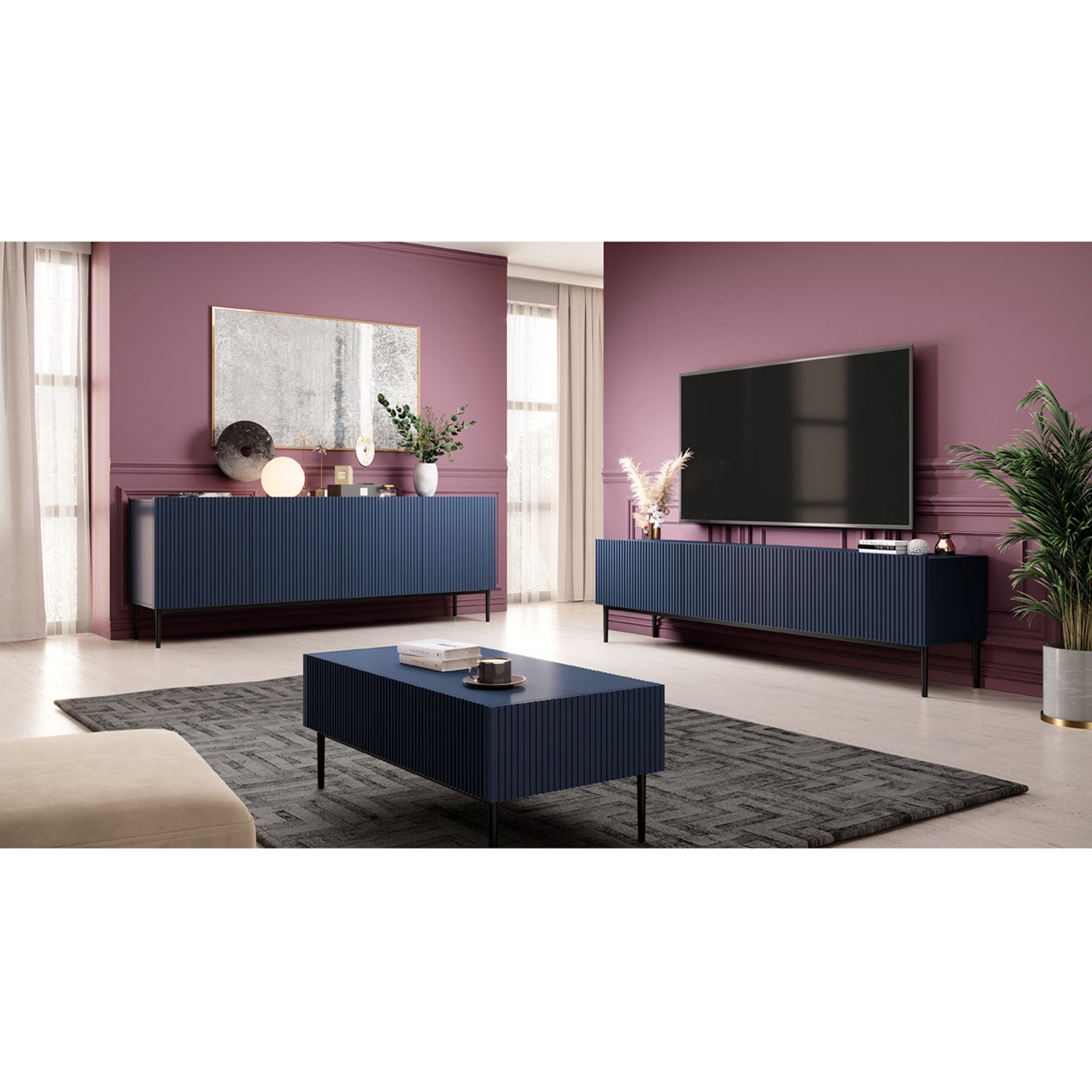 Komoda Nicole 200cm, 4 vrata, Materijal: MDF