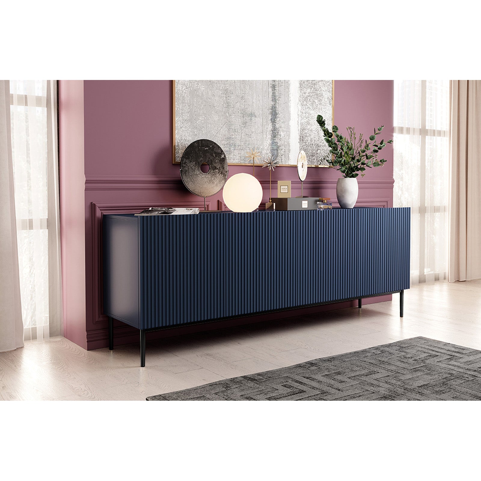 Komoda Nicole 200cm, 4 vrata, Materijal: MDF